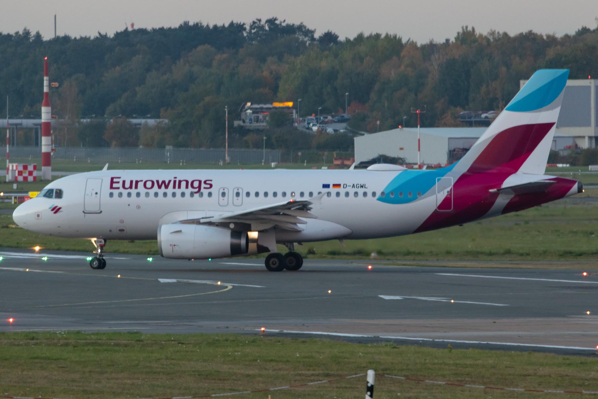Hamburg Airport: Eurowings (EW / EWG) |  Airbus A319-132 A319 | D-AGWL | MSN 3534