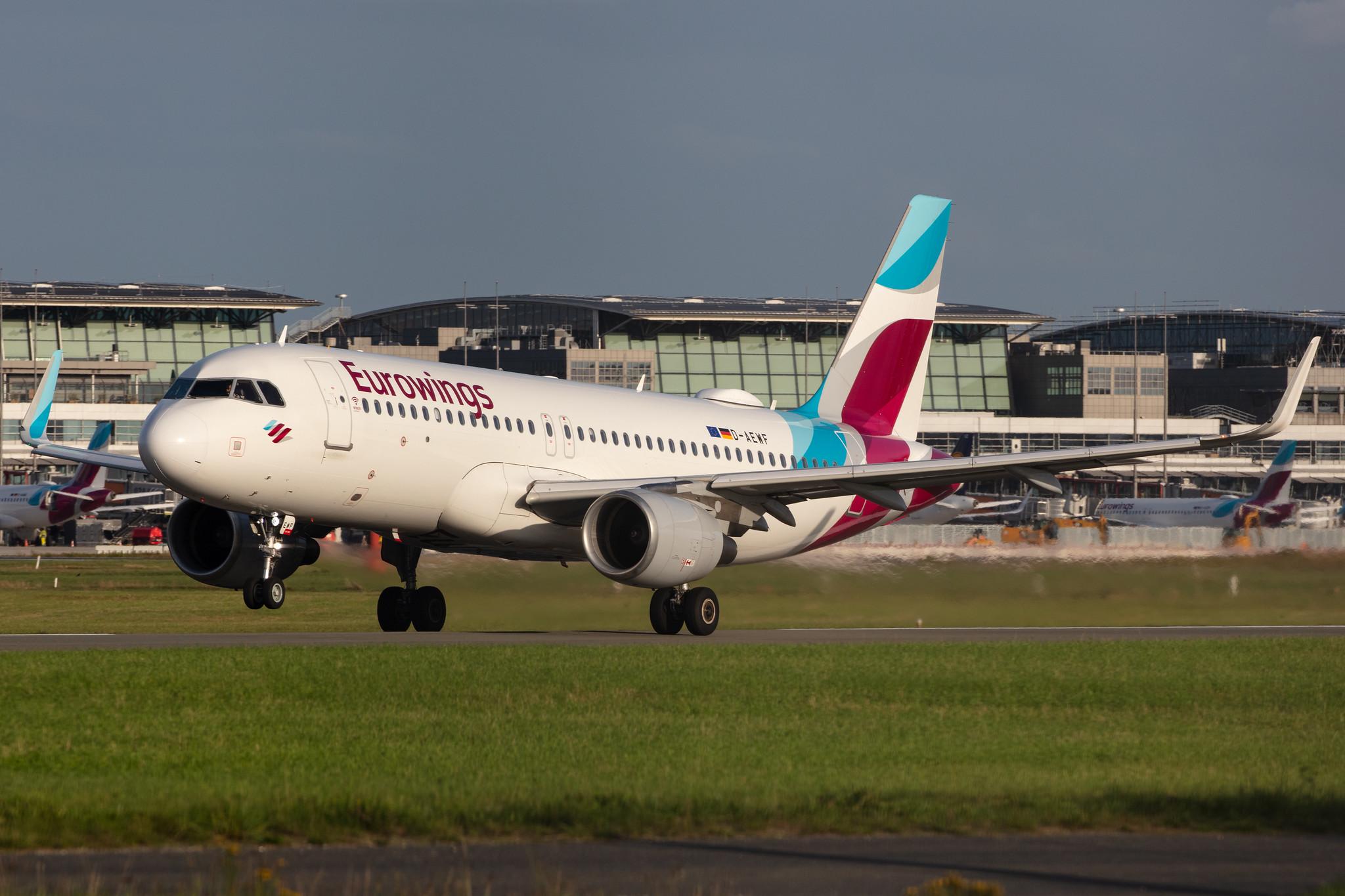 Hamburg Airport: Eurowings (EW / EWG) |  Airbus A320-214 A320 | D-AEWF | MSN 7087
