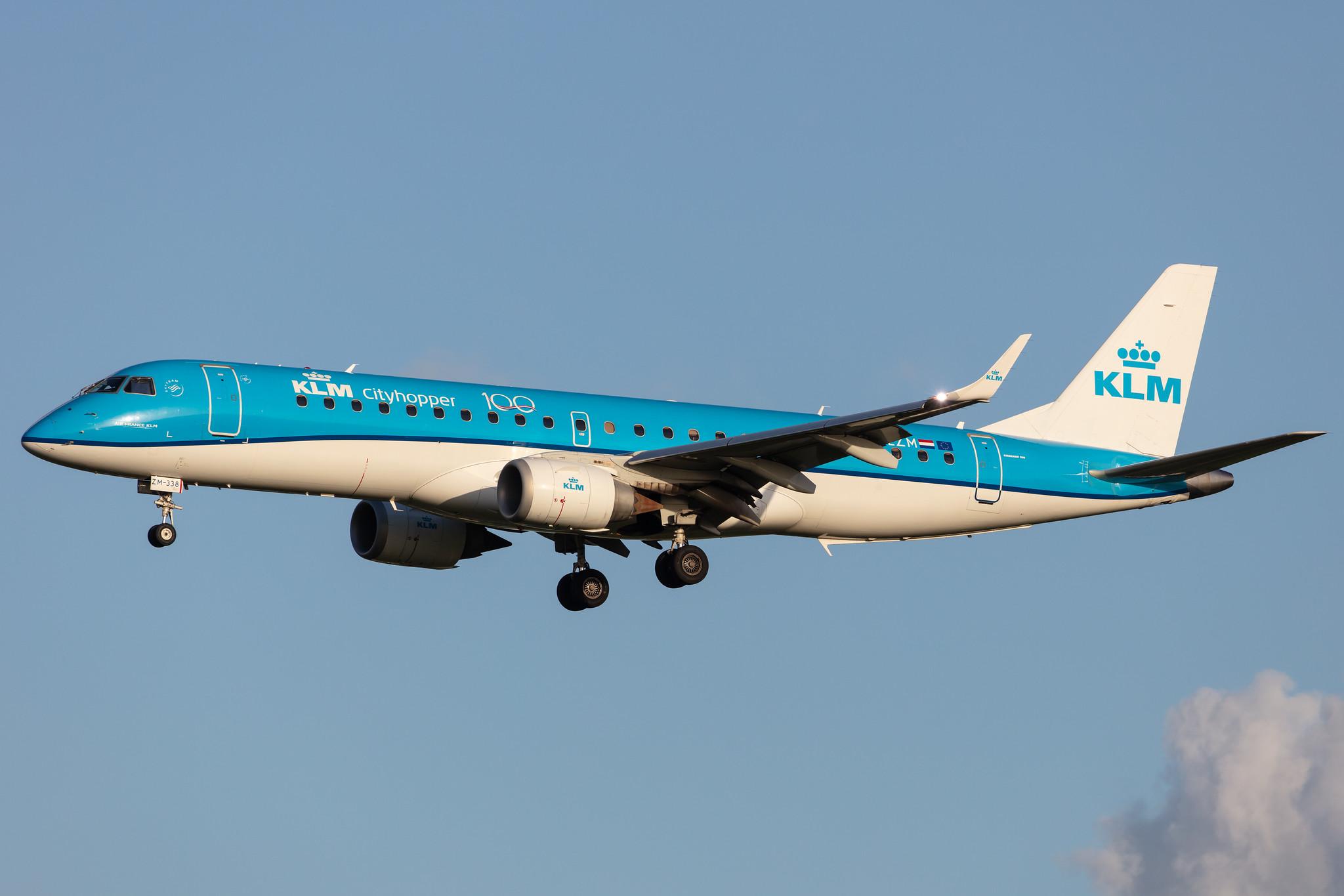 Amsterdam Airport Schiphol: KLM (KL / KLM) | Operator: KLM Cityhopper |  Embraer E190STD E190 | PH-EZM | MSN 19000338