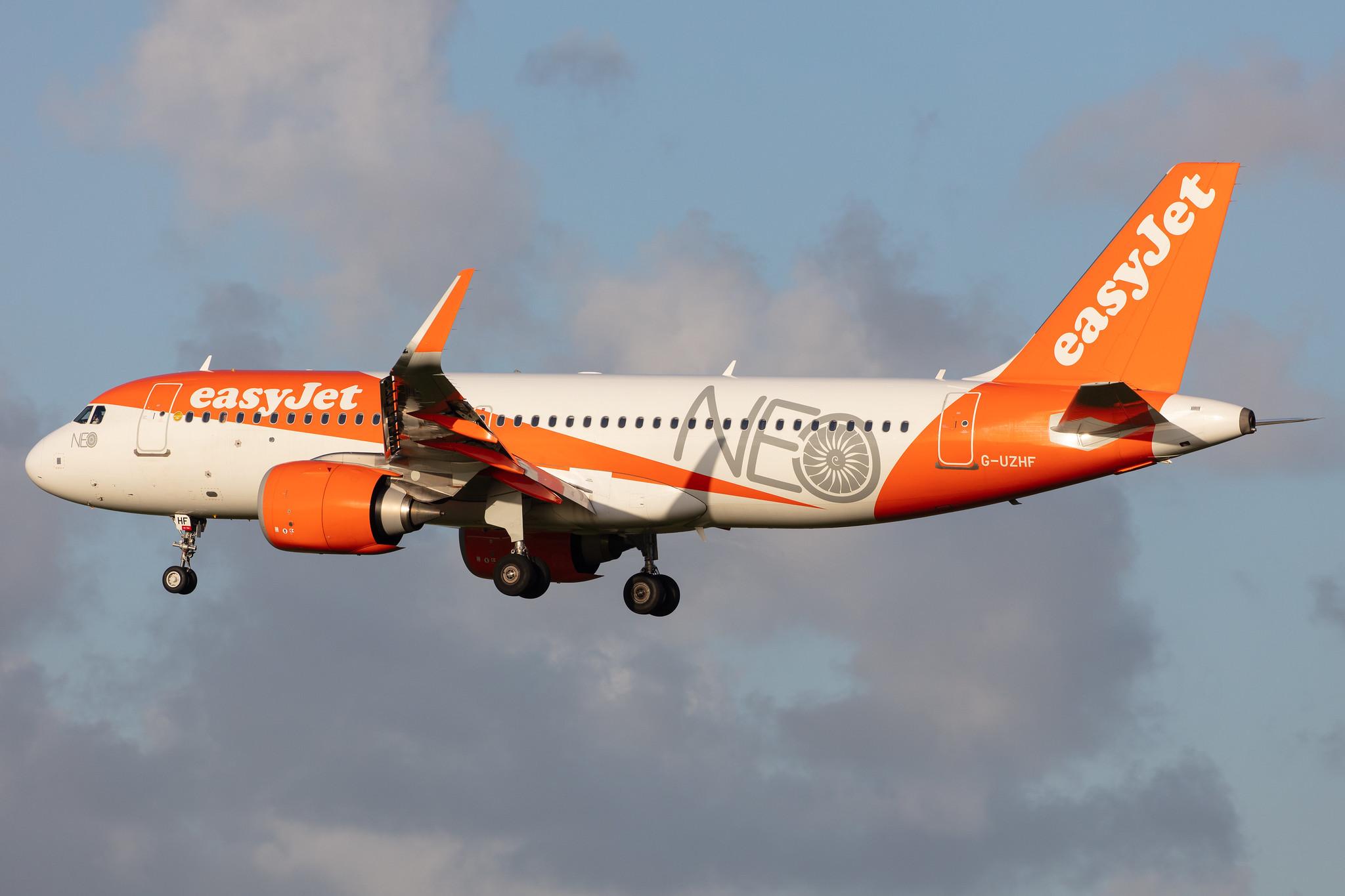 Amsterdam Airport Schiphol: easyJet (U2 / EZY) |  Livery: NEO Livery |  Airbus A320-251N A20N | G-UZHF | MSN 8193