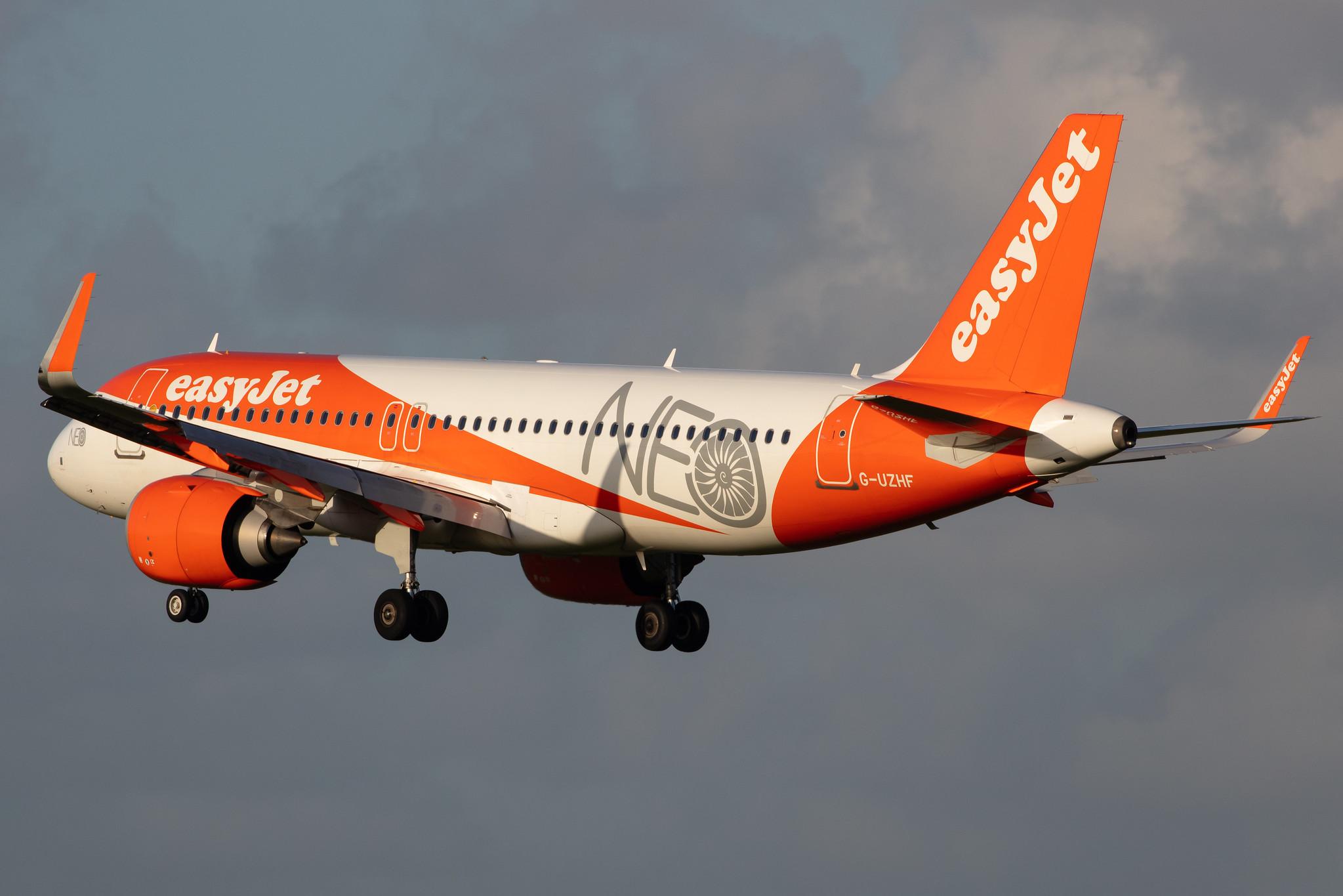 Amsterdam Airport Schiphol: easyJet (U2 / EZY) |  Livery: NEO Livery |  Airbus A320-251N A20N | G-UZHF | MSN 8193