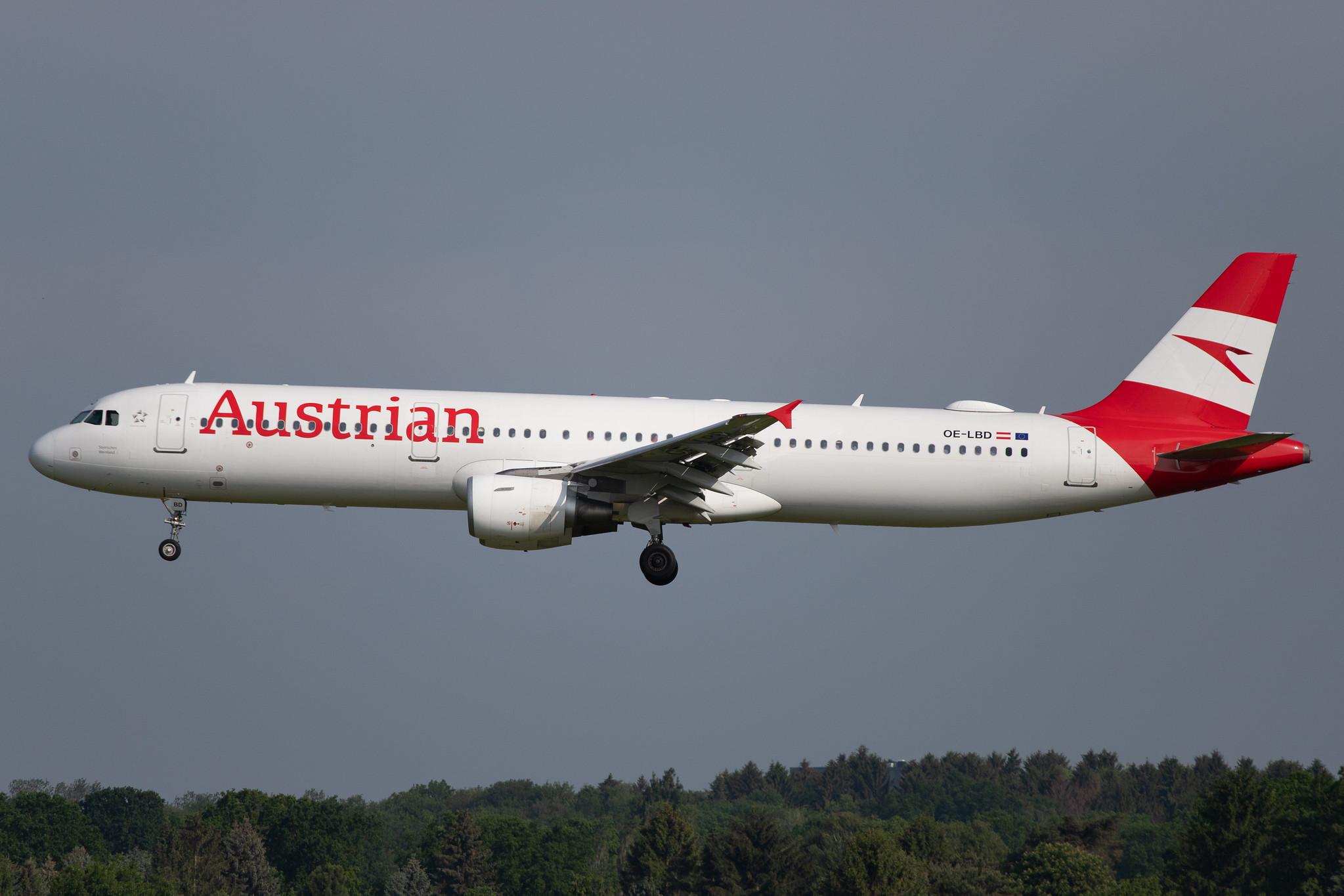 Hamburg Airport: Austrian Airlines (OS / AUA) |  Airbus A321-211 A321 | OE-LBD | MSN 0920