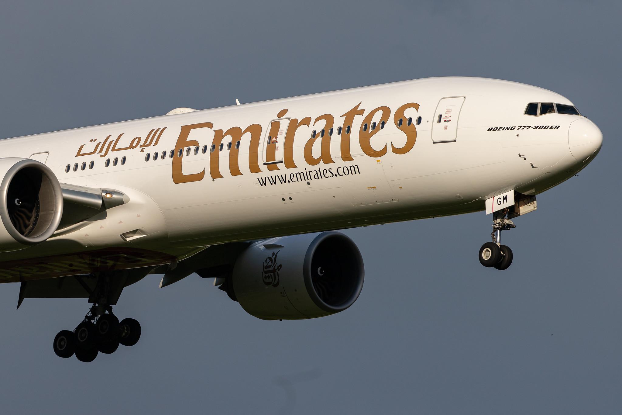 Hamburg Airport: Emirates (EK / UAE) |  Boeing 777-31H(ER) B77W | A6-EGM | MSN 41073