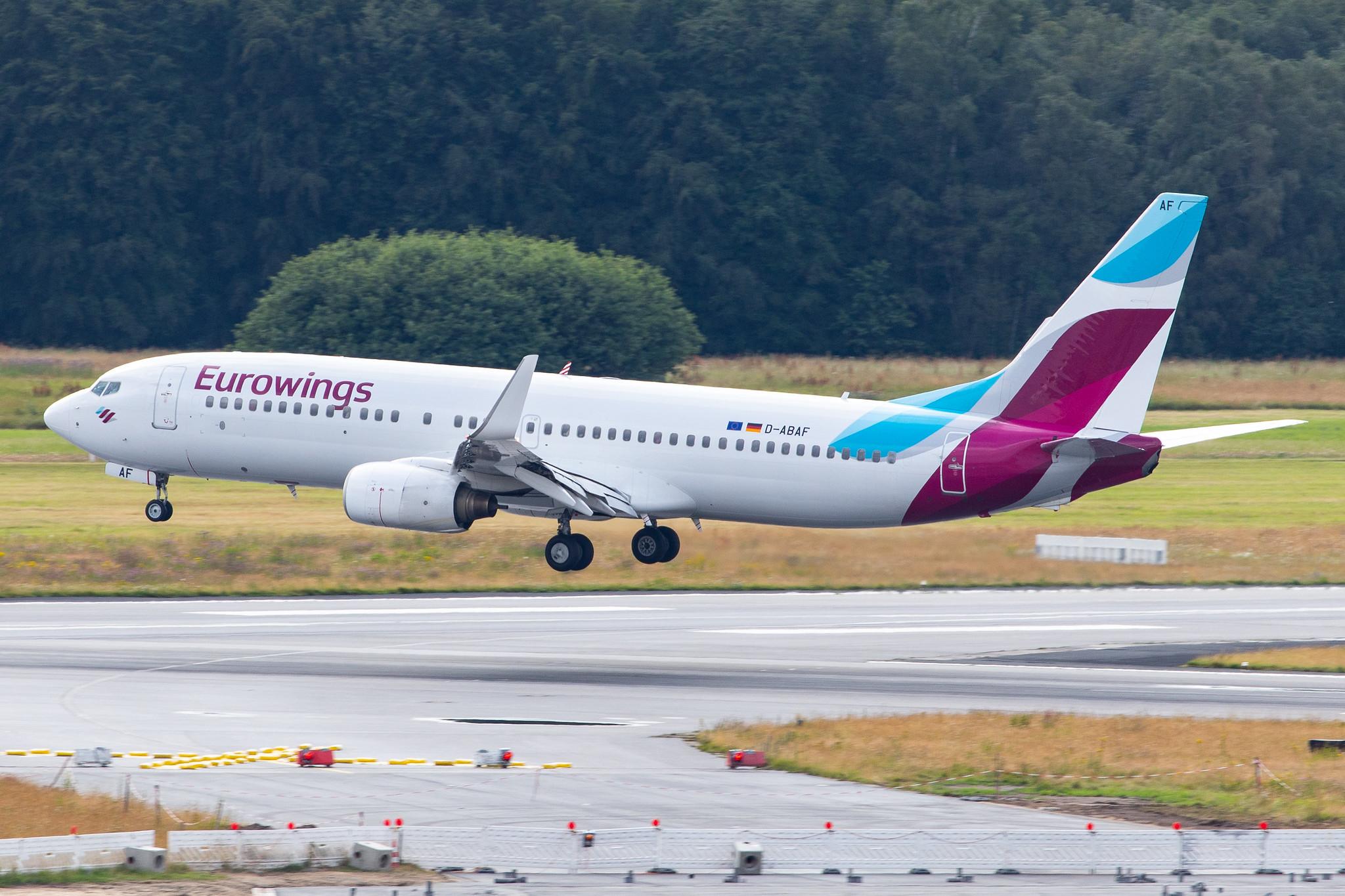 Hamburg Airport: Eurowings (EW / EWG) | Operator: TUI fly |  Boeing 737-86J B738 | D-ABAF | MSN 30878