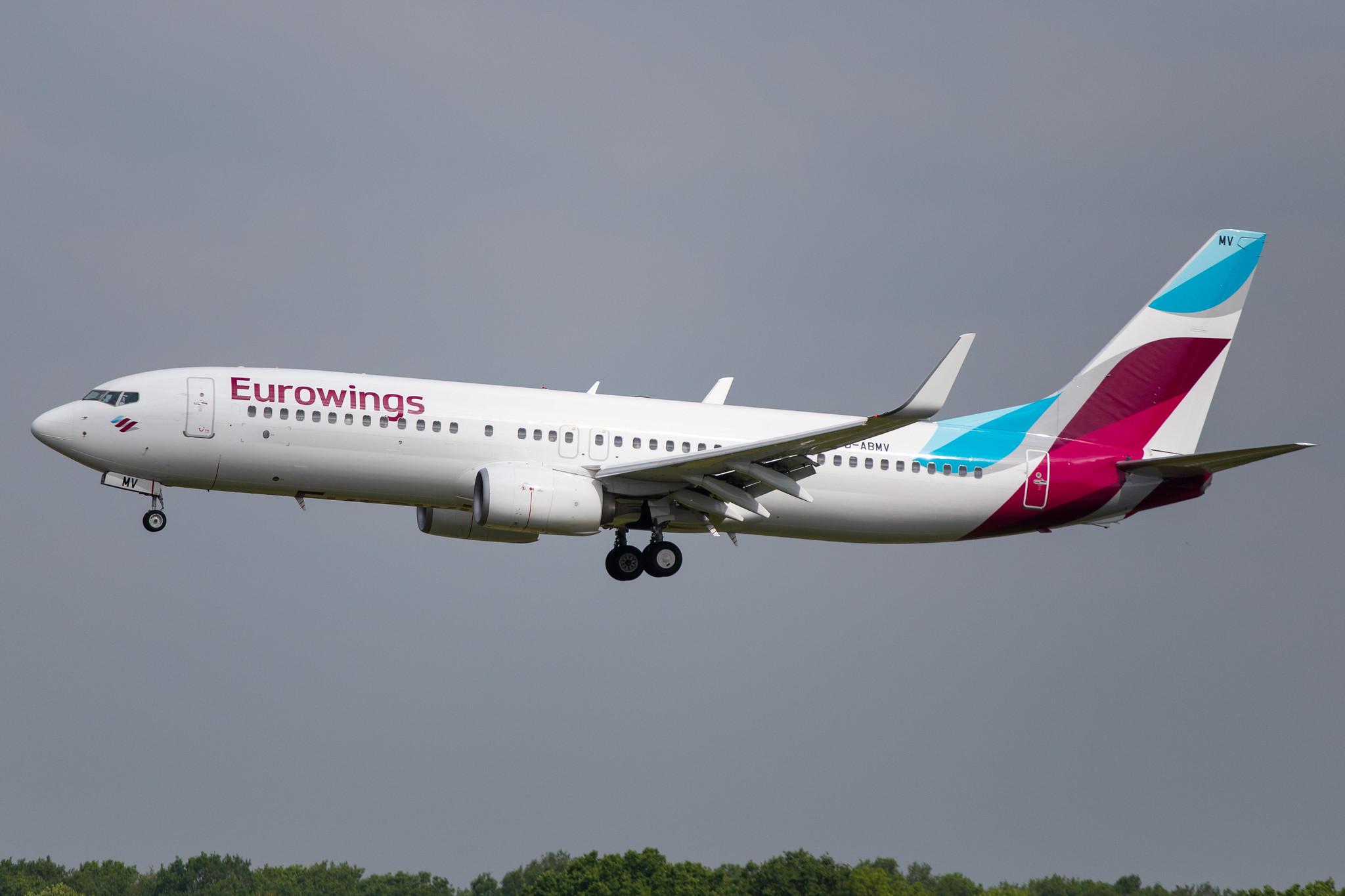 Hamburg Airport: Eurowings (EW / EWG) | Operator: TUI fly |  Boeing 737-86J B738 | D-ABMV | MSN 37785