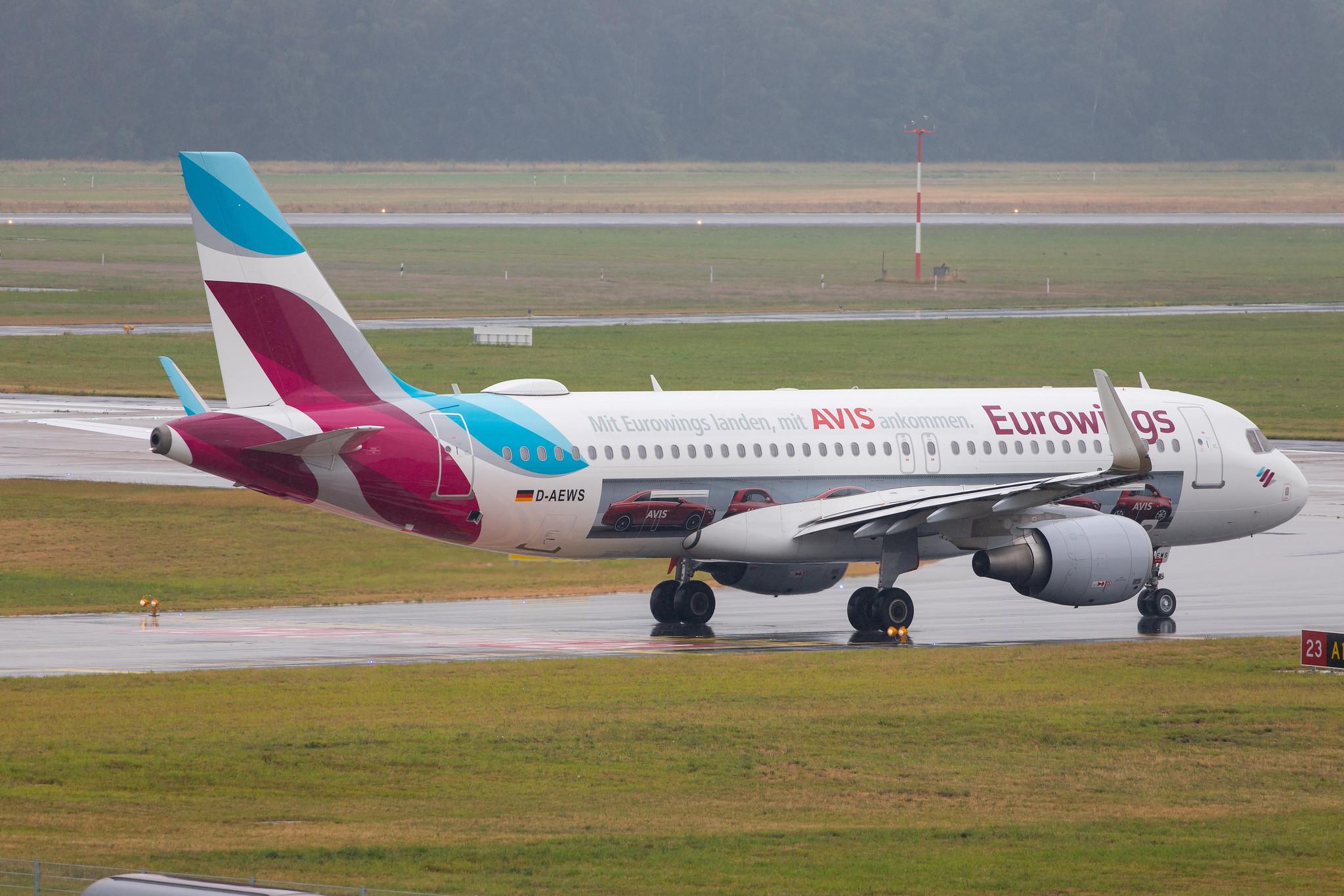 Hamburg Airport: Eurowings (EW / EWG) |  Livery: AVIS Livery |  Airbus A320-214 A320 | D-AEWS | MSN 7439