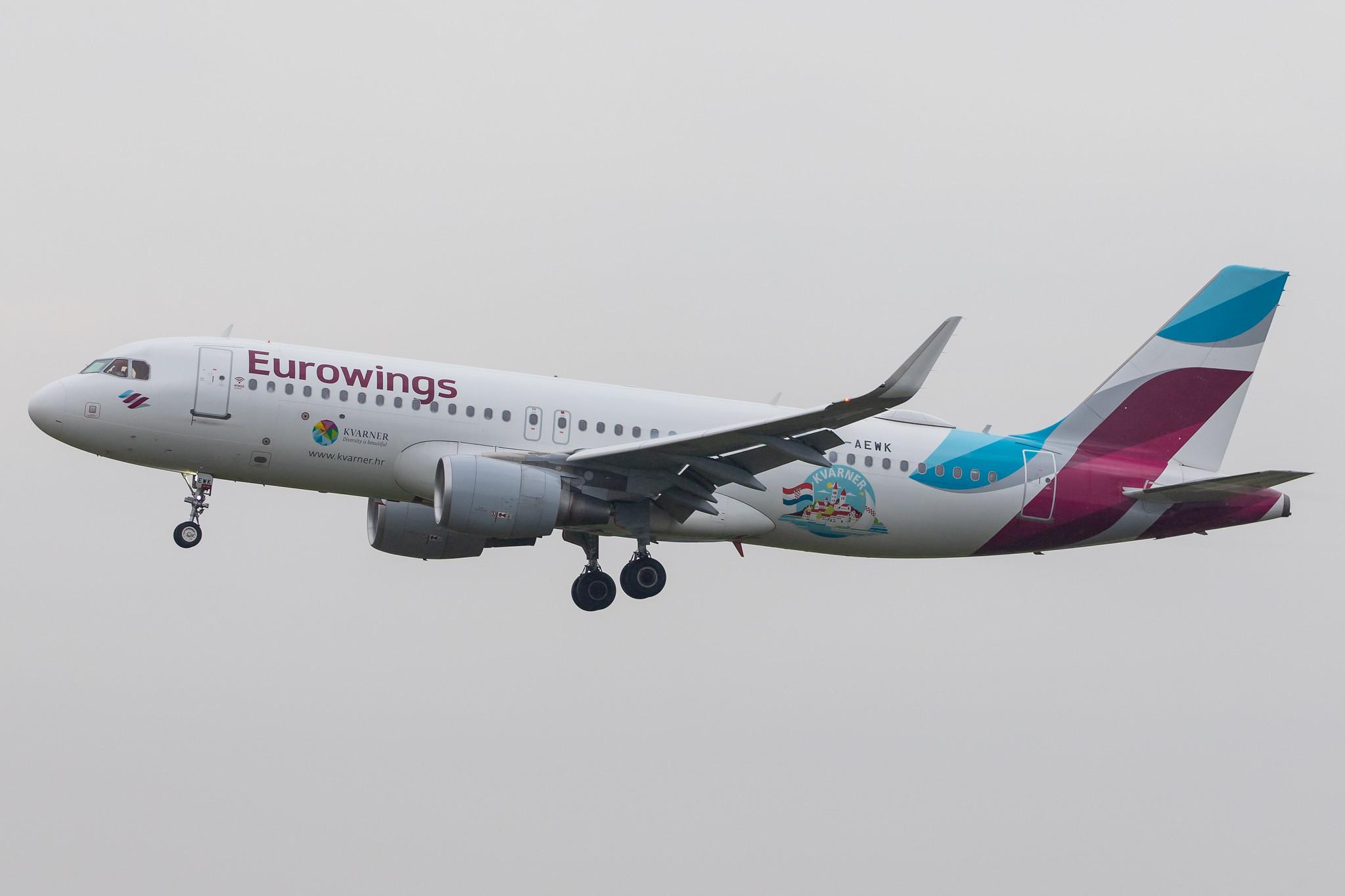 Hamburg Airport: Eurowings (EW / EWG) |  Airbus A320-214 A320 | D-AEWK | MSN 7261