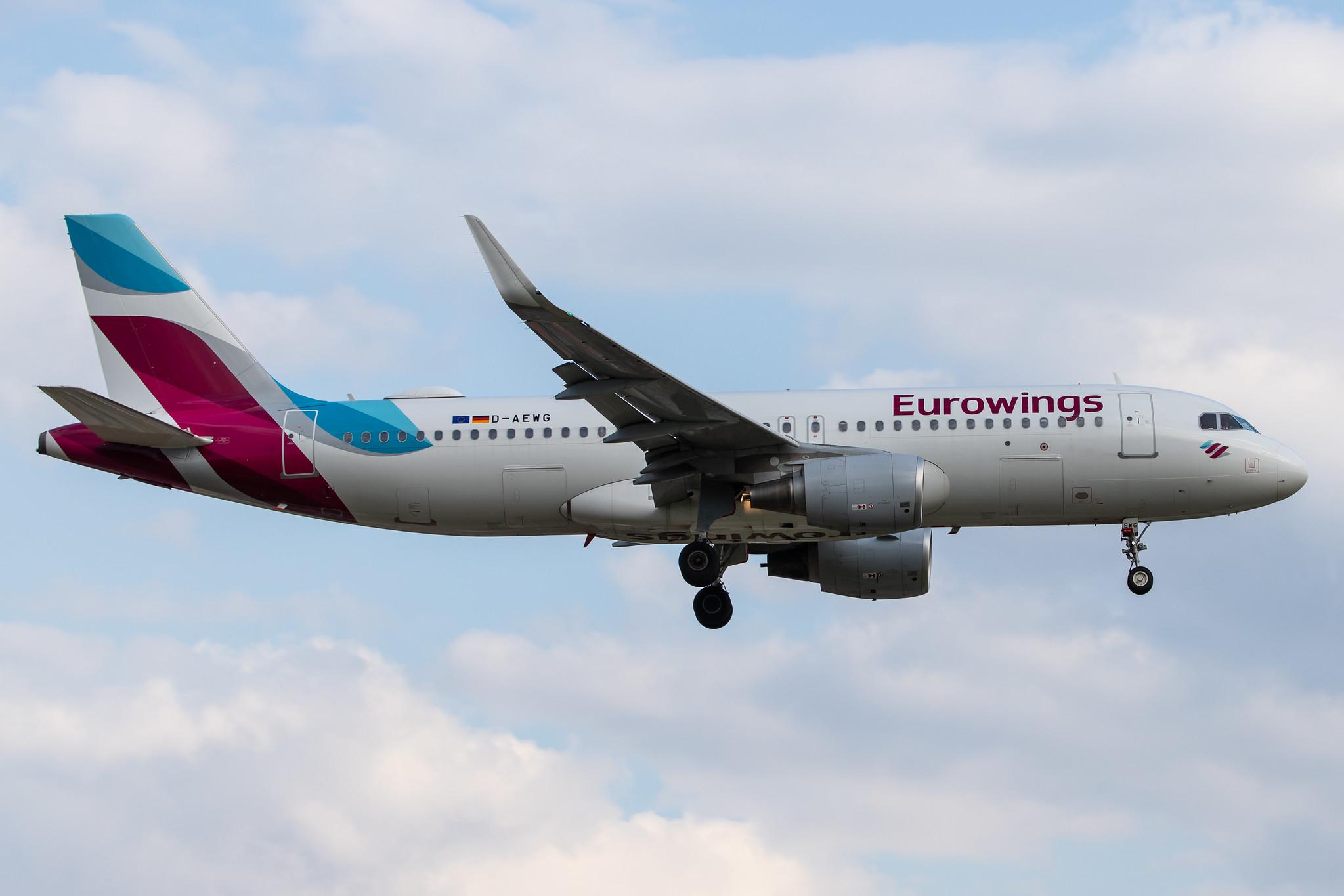 Hamburg Airport: Eurowings (EW / EWG) |  Livery: Visit Sweden/Göteborg Livery |  Airbus A320-214 A320 | D-AEWG | MSN 7121