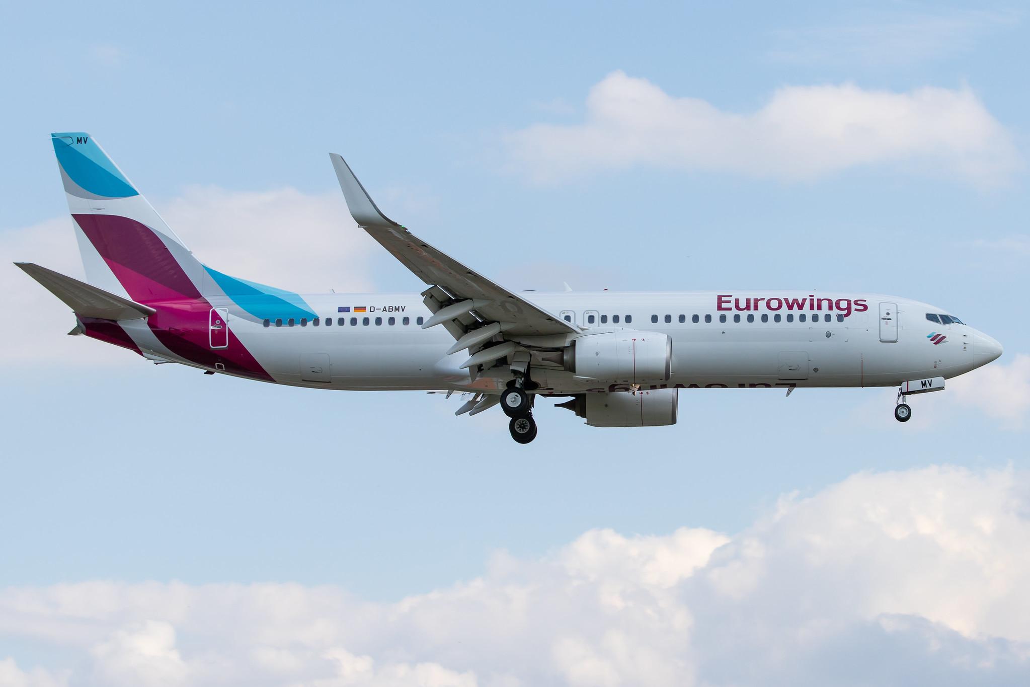 Hamburg Airport: Eurowings (EW / EWG) | Operator: TUI fly |  Boeing 737-86J B738 | D-ABMV | MSN 37785