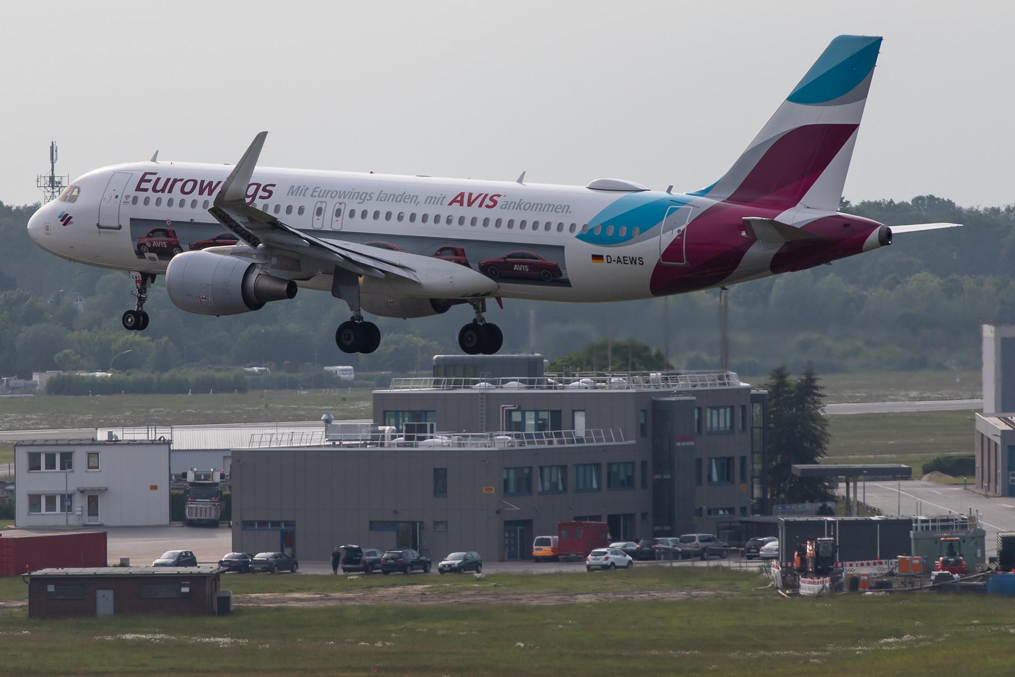 Hamburg Airport: Eurowings (EW / EWG) |  Livery: AVIS Livery |  Airbus A320-214 A320 | D-AEWS | MSN 7439