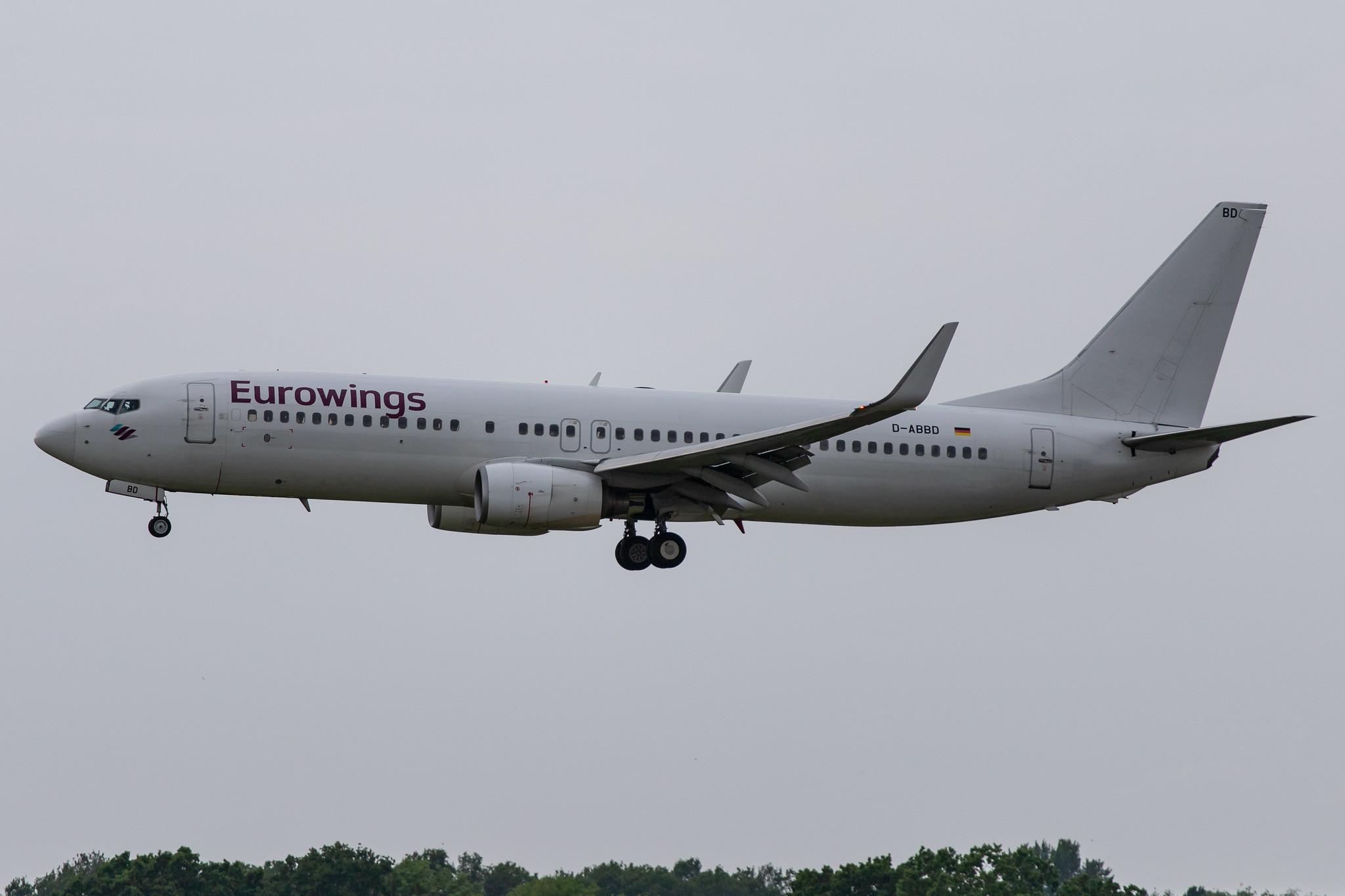 Hamburg Airport: Eurowings (EW / EWG) | Operator: TUI fly |  Boeing 737-86J B738 | D-ABBD | MSN 30880