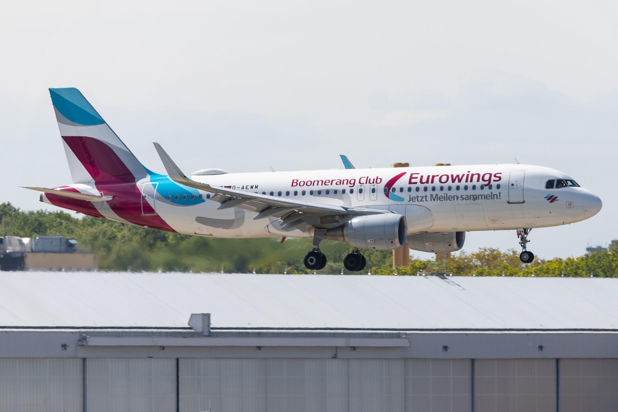 Hamburg Airport: Eurowings (EW / EWG) |  Livery: Boomerang Club Livery |  Airbus A320-214 A320 | D-AEWM | MSN 7259
