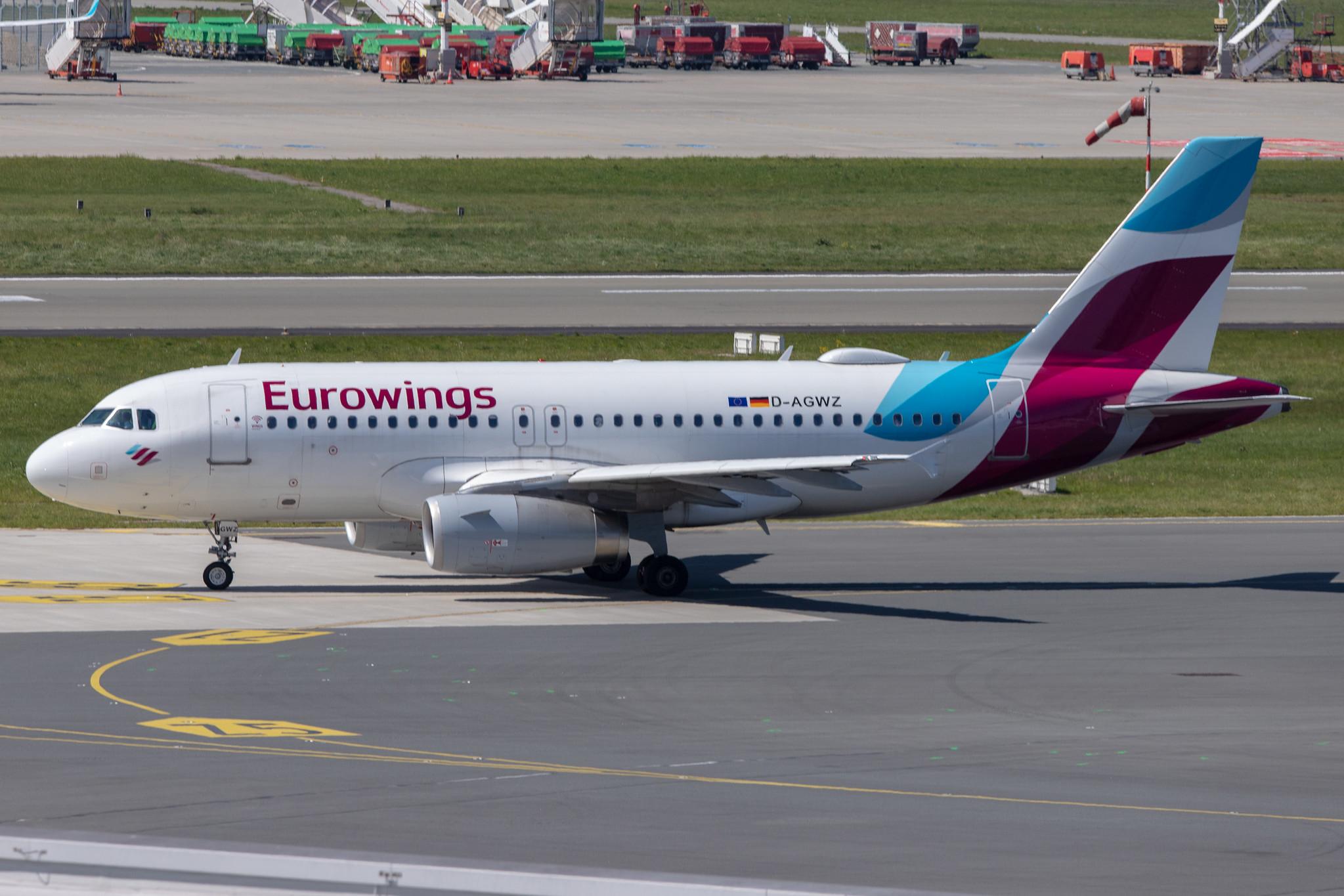 Hamburg Airport: Eurowings (EW / EWG) |  Airbus A319-132 A319 | D-AGWZ | MSN 5978