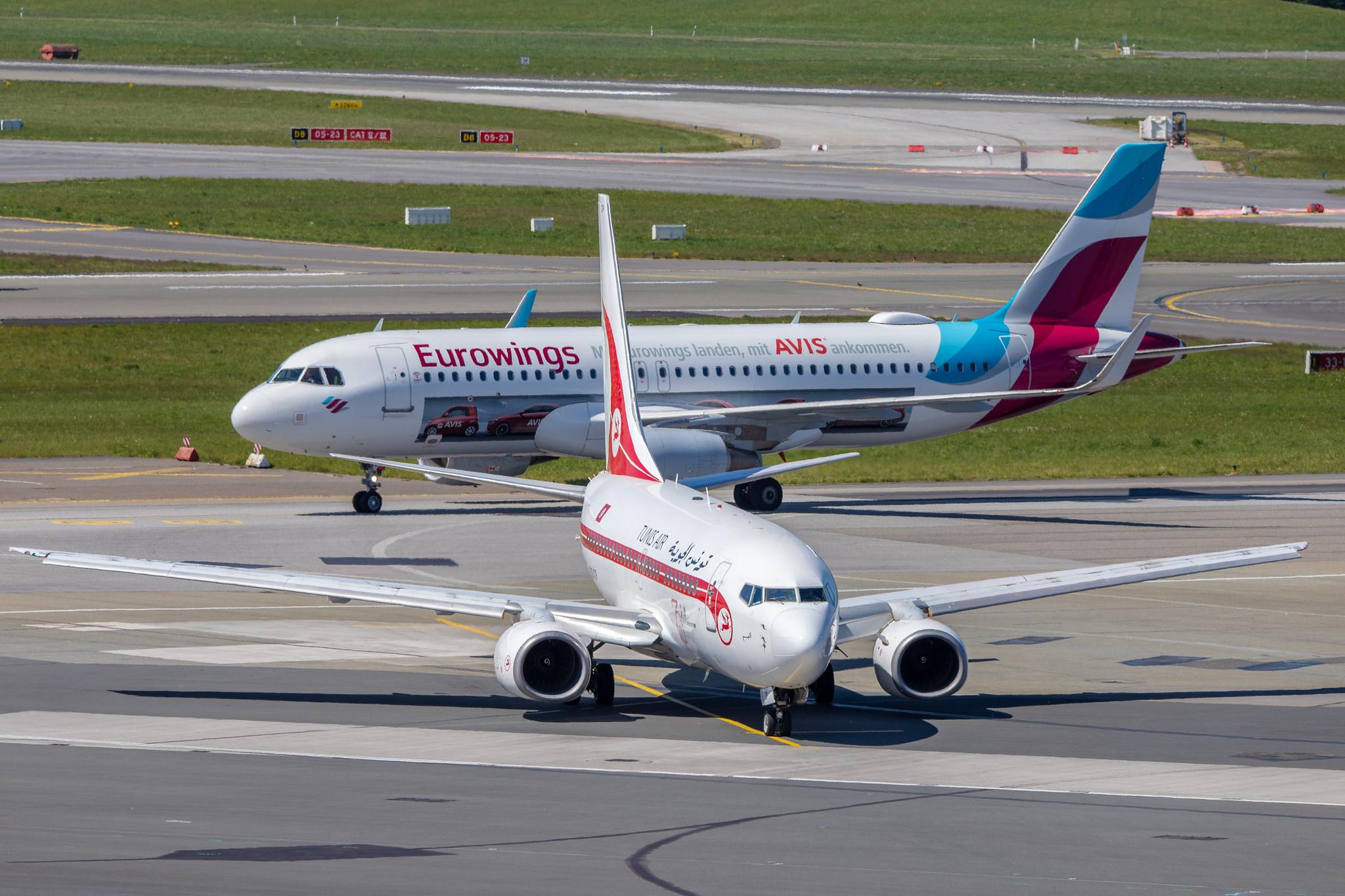 Hamburg Airport: Tunisair (TU / TAR) |  Livery: Retro Livery |  Boeing 737-6H3 B736 | TS-IOP | MSN 29500