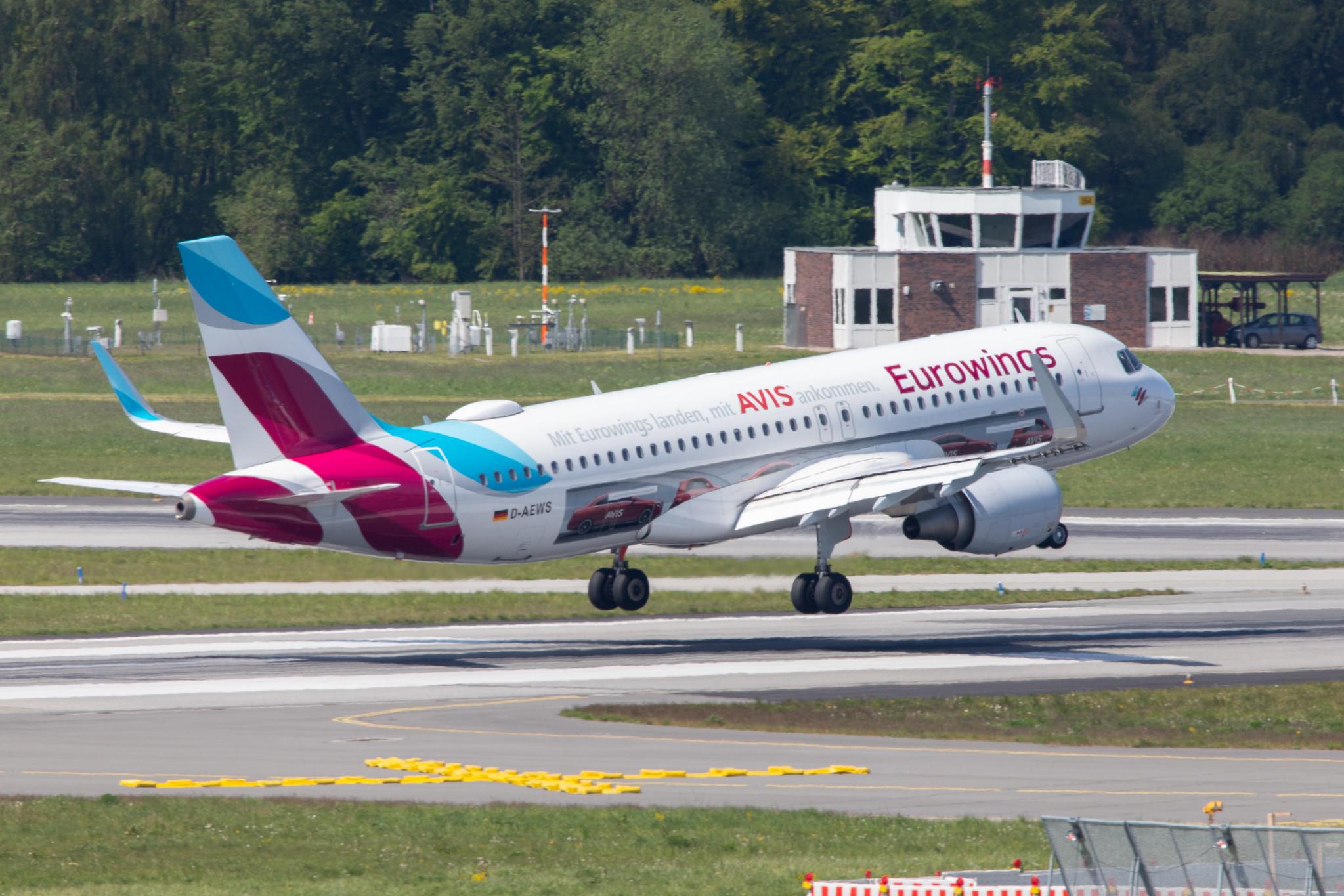 Hamburg Airport: Eurowings (EW / EWG) |  Livery: AVIS Livery |  Airbus A320-214 A320 | D-AEWS | MSN 7439