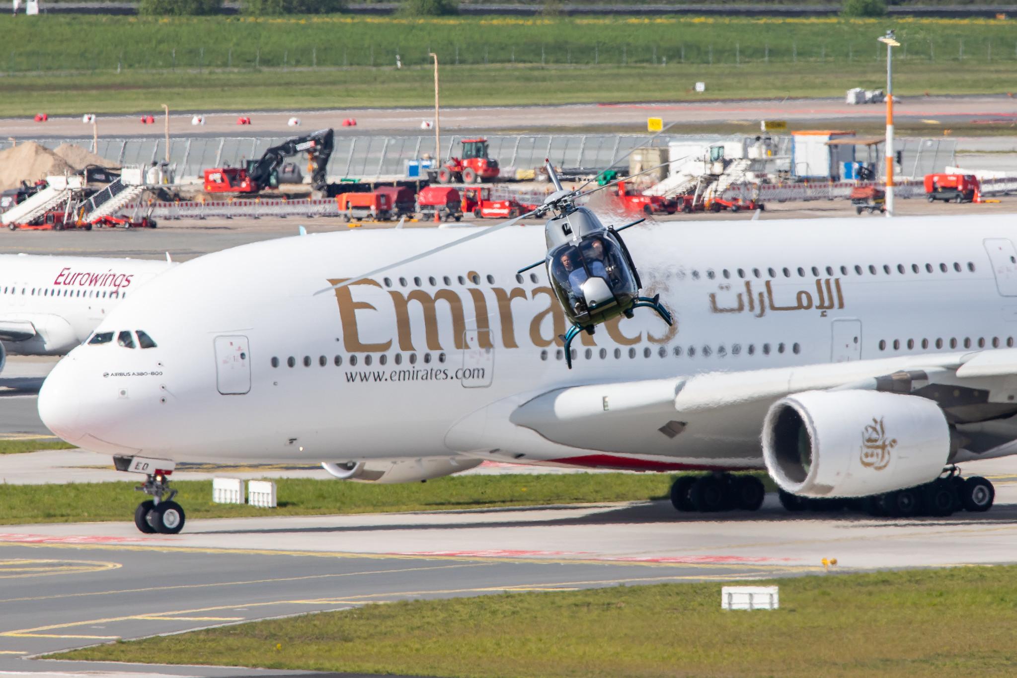 Hamburg Airport: Emirates (EK / UAE) |  Airbus A380-861 A388 | A6-EED | MSN 111