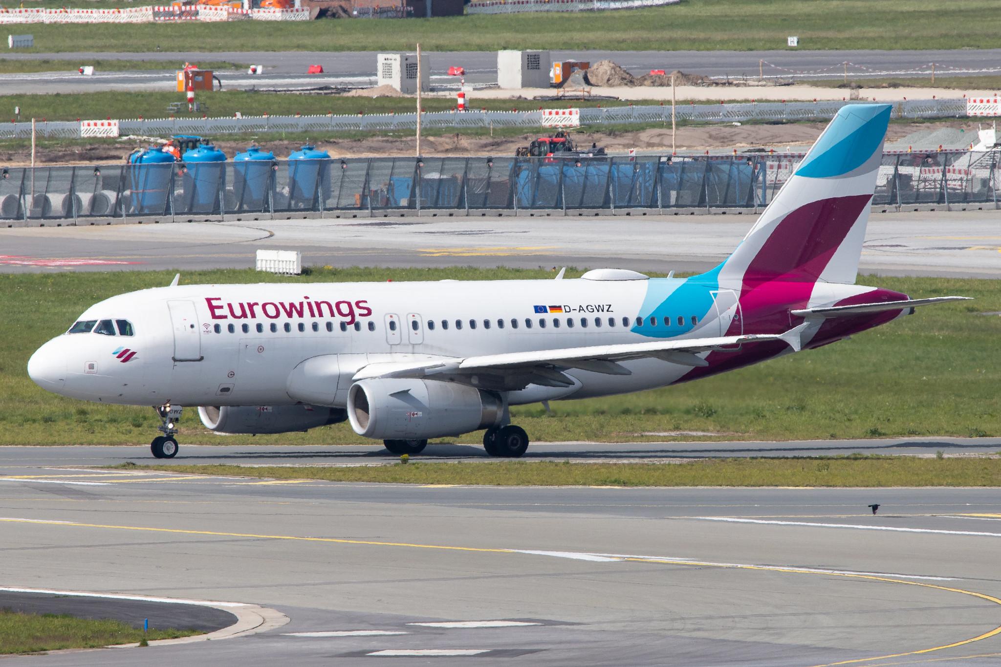 Hamburg Airport: Eurowings (EW / EWG) |  Airbus A319-132 A319 | D-AGWZ | MSN 5978