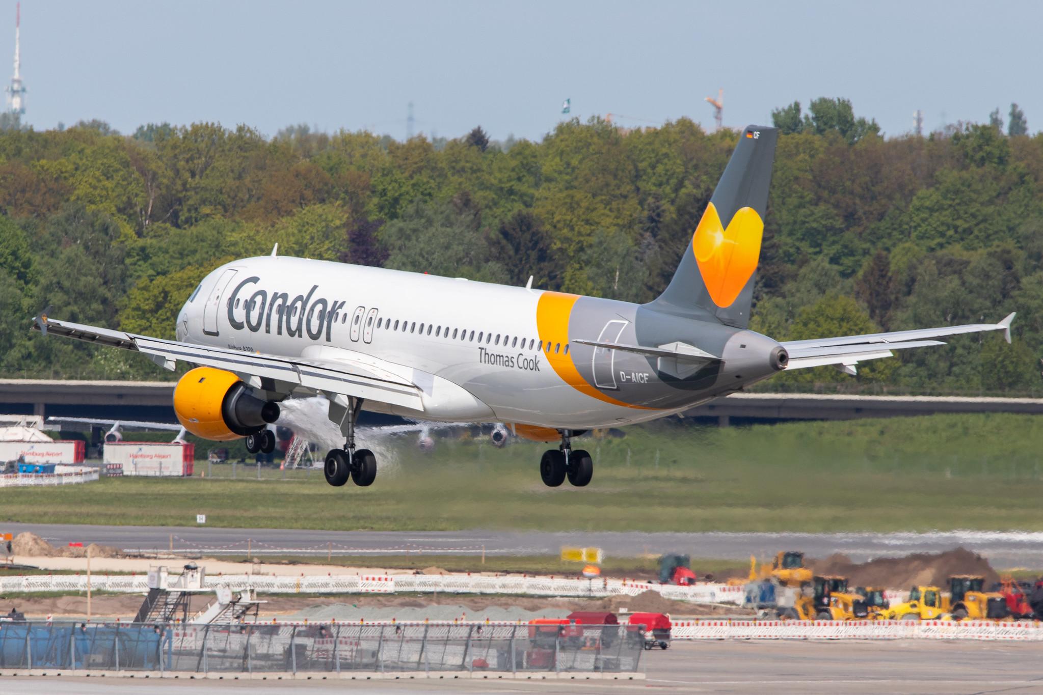 Hamburg Airport: Condor (DE / CFG) |  Airbus A320-212 A320 | D-AICF | MSN 0905