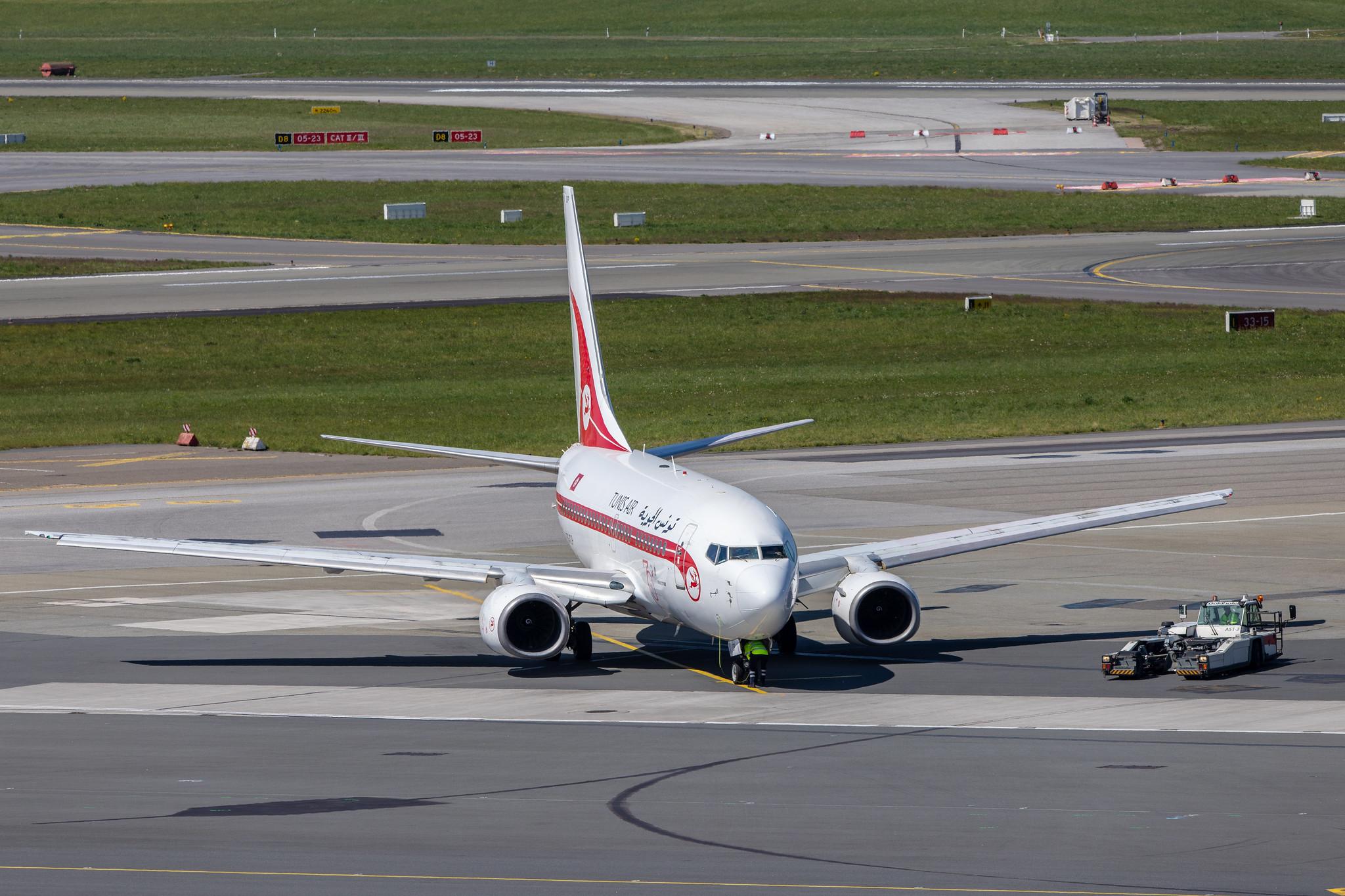 Hamburg Airport: Tunisair (TU / TAR) |  Livery: Retro Livery |  Boeing 737-6H3 B736 | TS-IOP | MSN 29500