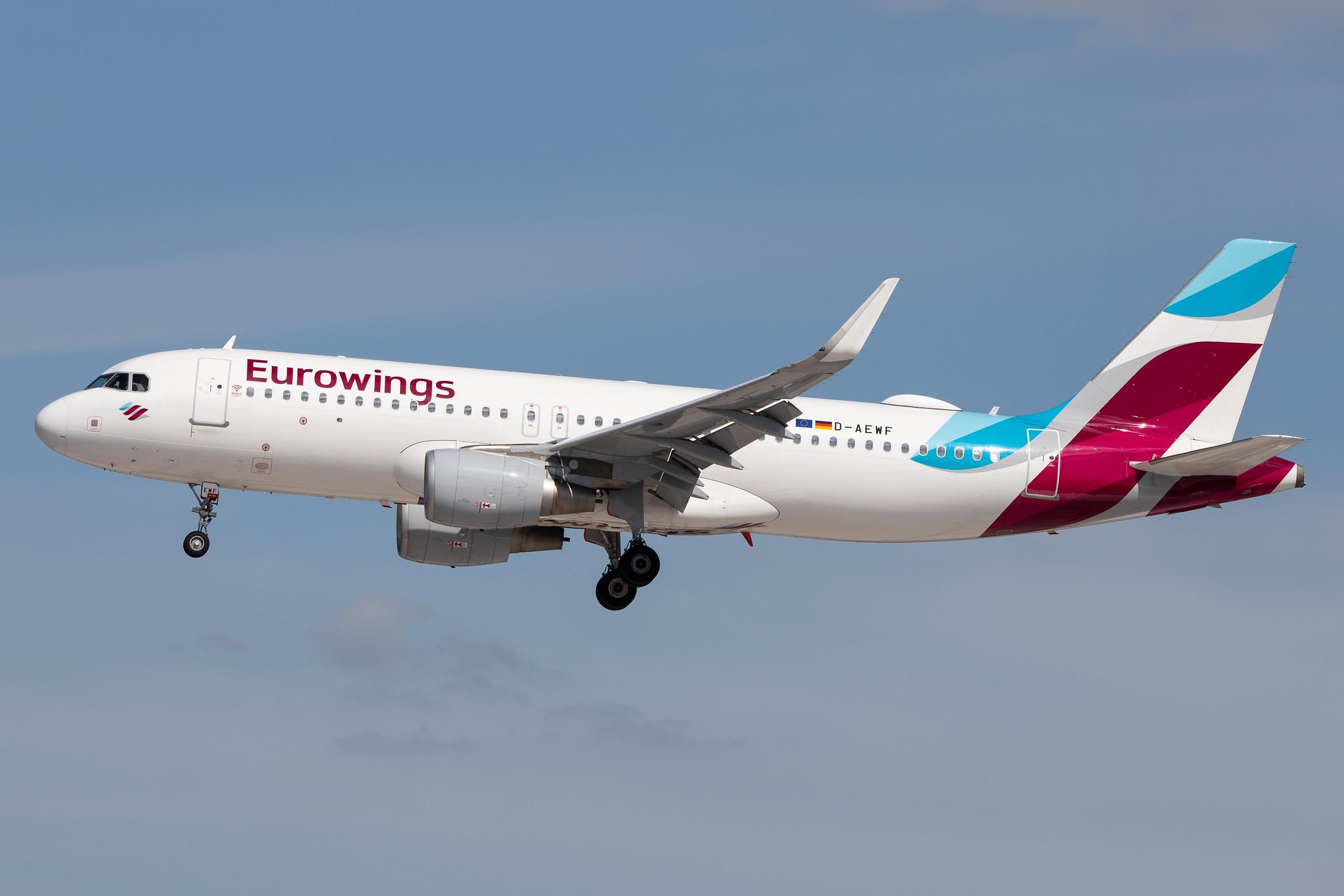 Hamburg Airport: Eurowings (EW / EWG) |  Airbus A320-214 A320 | D-AEWF | MSN 7087