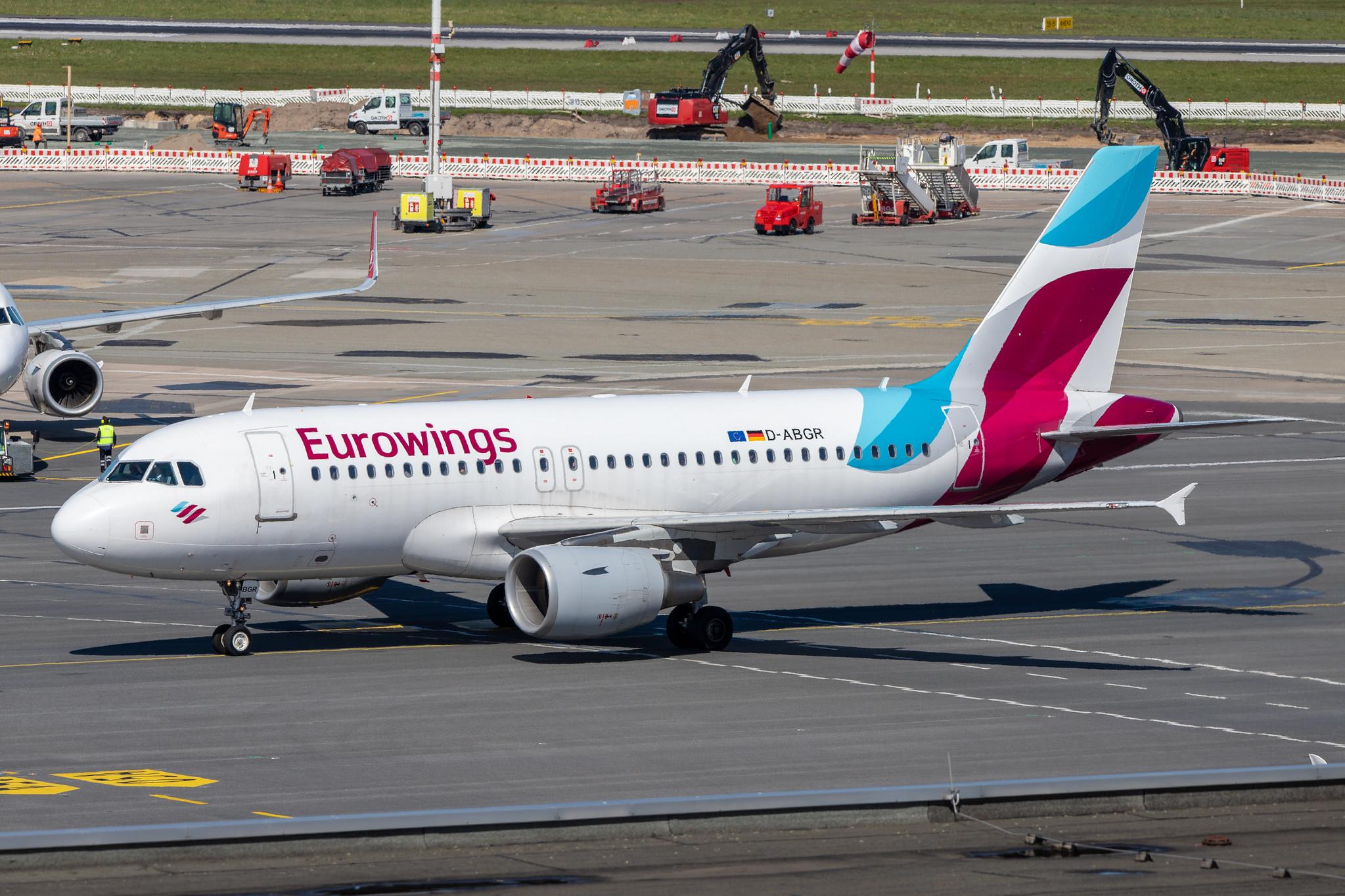 Hamburg Airport: Eurowings (EW / EWG) |  Airbus A319-112 A319 | D-ABGR | MSN 3704
