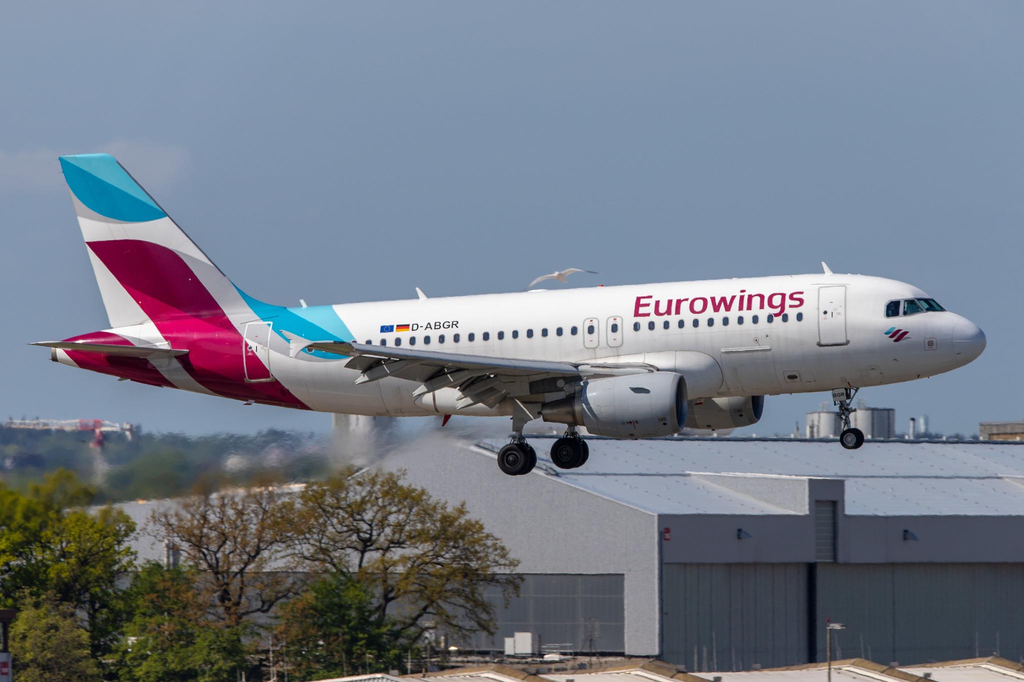 Hamburg Airport: Eurowings (EW / EWG) |  Airbus A319-112 A319 | D-ABGR | MSN 3704