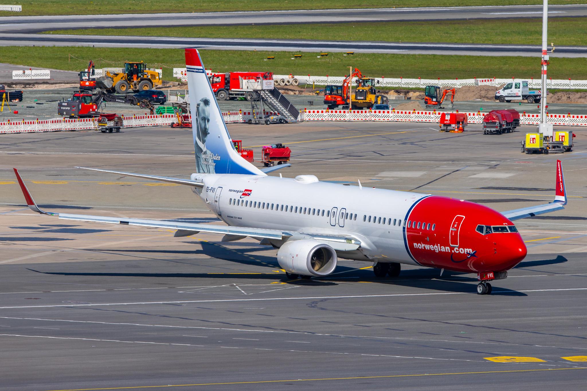 Hamburg Airport: Norwegian (DY / NAX) |  Boeing 737-8JP B738 | EI-FVI | MSN 42274
