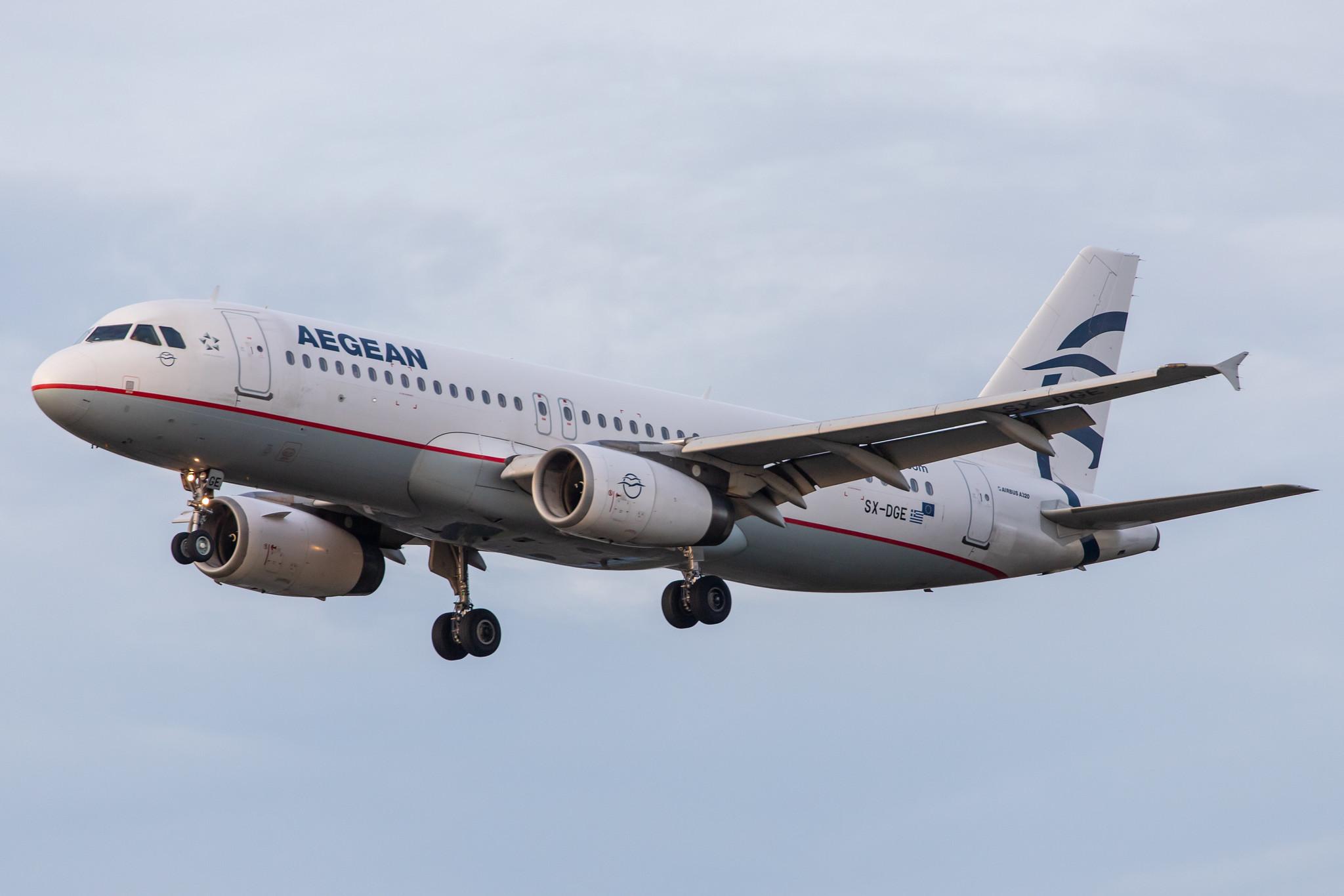 Frankfurt Airport: Aegean Airlines (A3 / AEE) |  Airbus A320-232 A320 | SX-DGE | MSN 3990