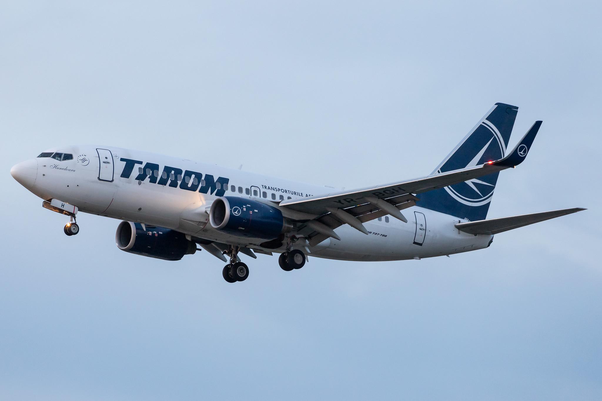 Frankfurt Airport: Tarom (RO / ROT) |  Boeing 737-78J B737 | YR-BGH | MSN 28438