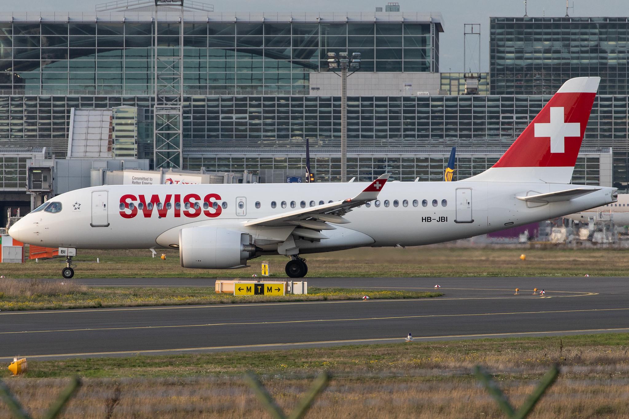 Frankfurt Airport: Swiss (LX / SWR) |  Airbus A220-100 BCS1 | HB-JBI | MSN 50018