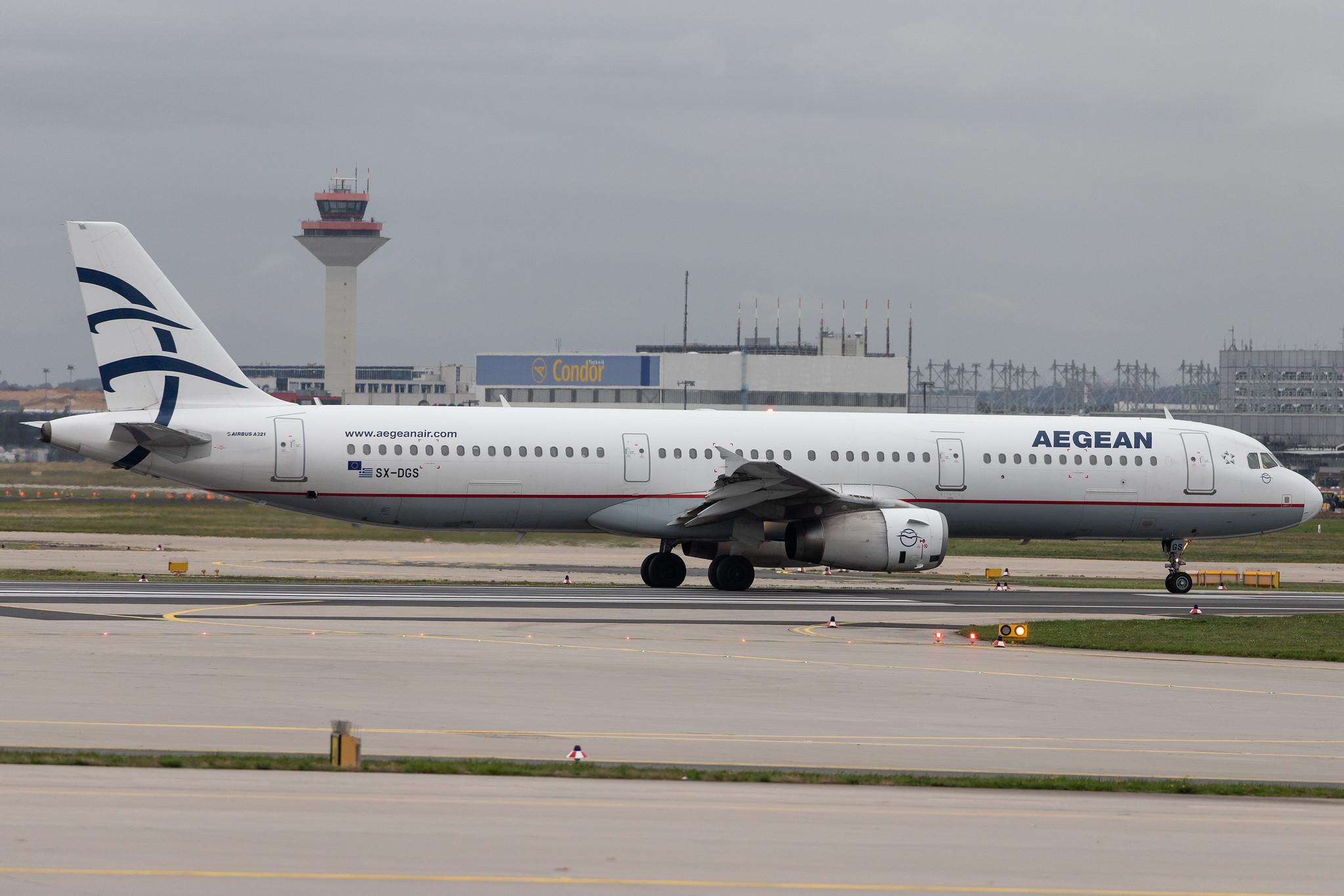 Frankfurt Airport: Aegean Airlines (A3 / AEE) |  Airbus A321-231 A321 | SX-DGS | MSN 1428