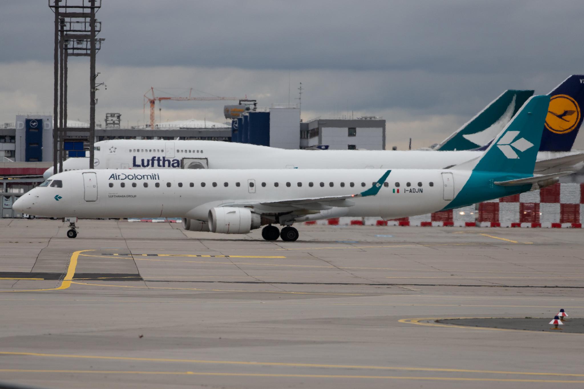 Frankfurt Airport: Air Dolomiti (EN / DLA) |  Embraer E195LR E195 | I-ADJN | MSN 19000270