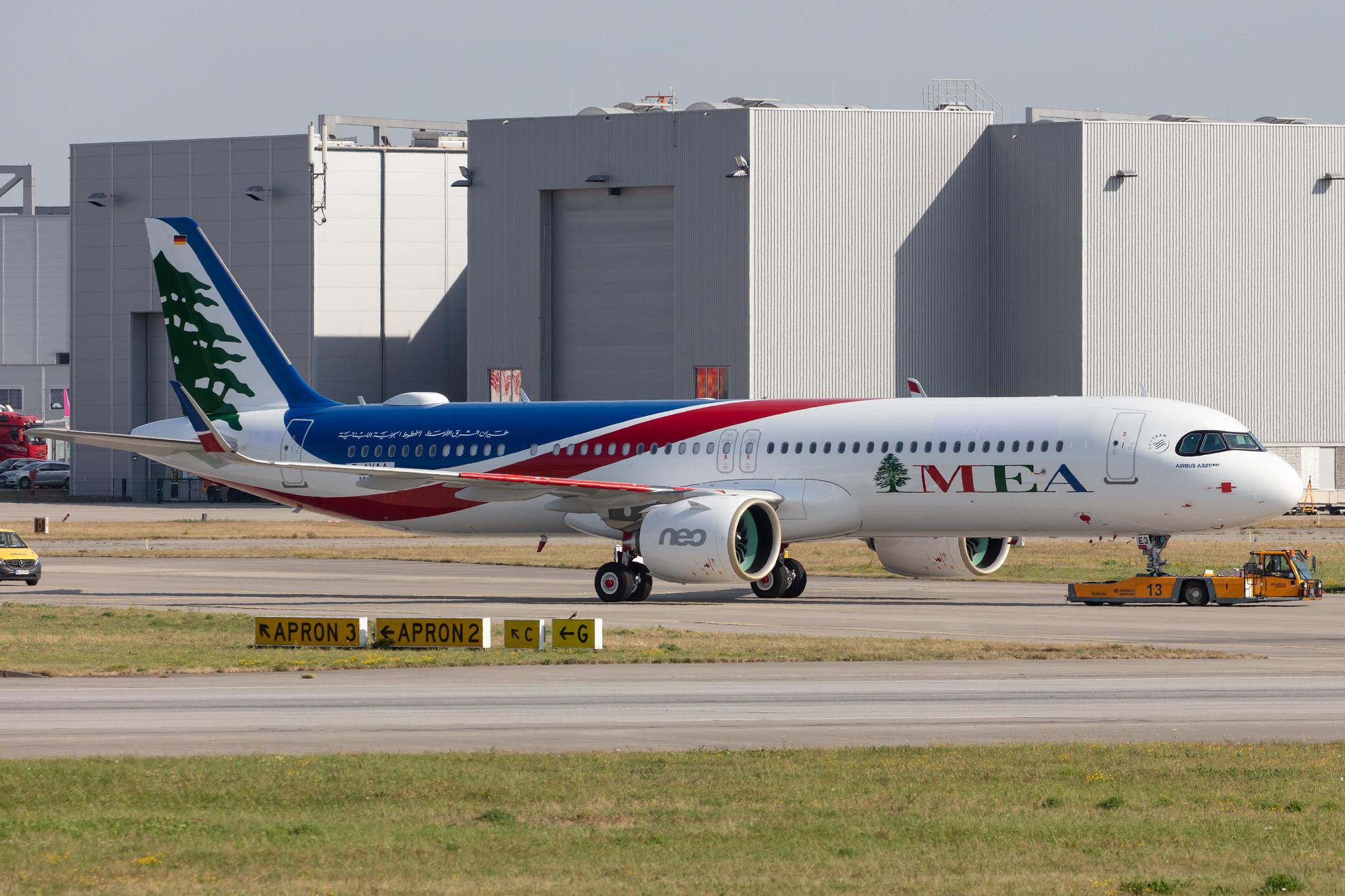 Hamburg Finkenwerder: MEA (ME / MEA) |  Airbus A321-271NX A21N | D-AYAA | MSN 10000