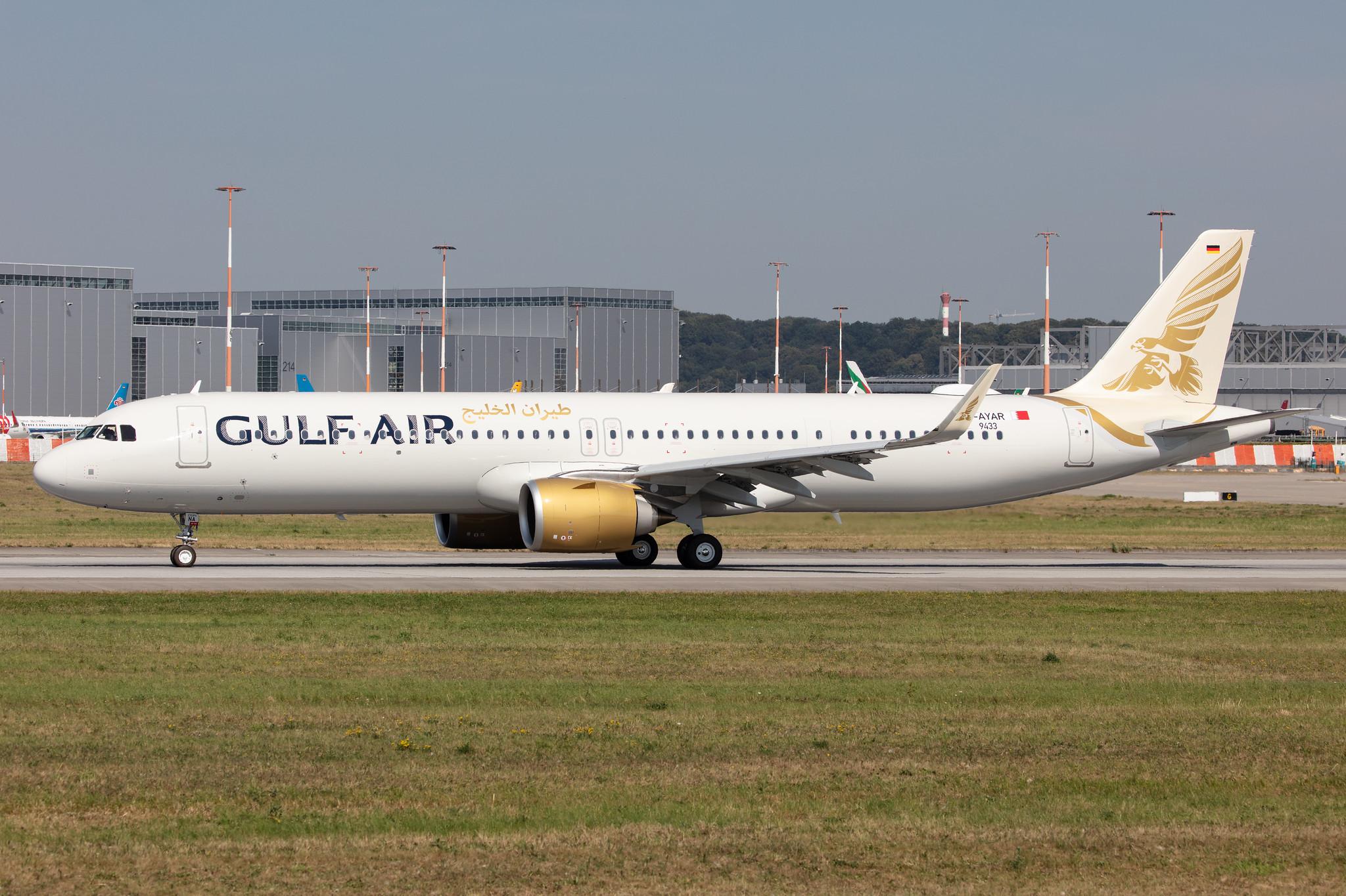 Hamburg Finkenwerder: Gulf Air (GF / GFA) |  Airbus A321-253NX A21N | D-AYAR (A9C-NA) | MSN 9433