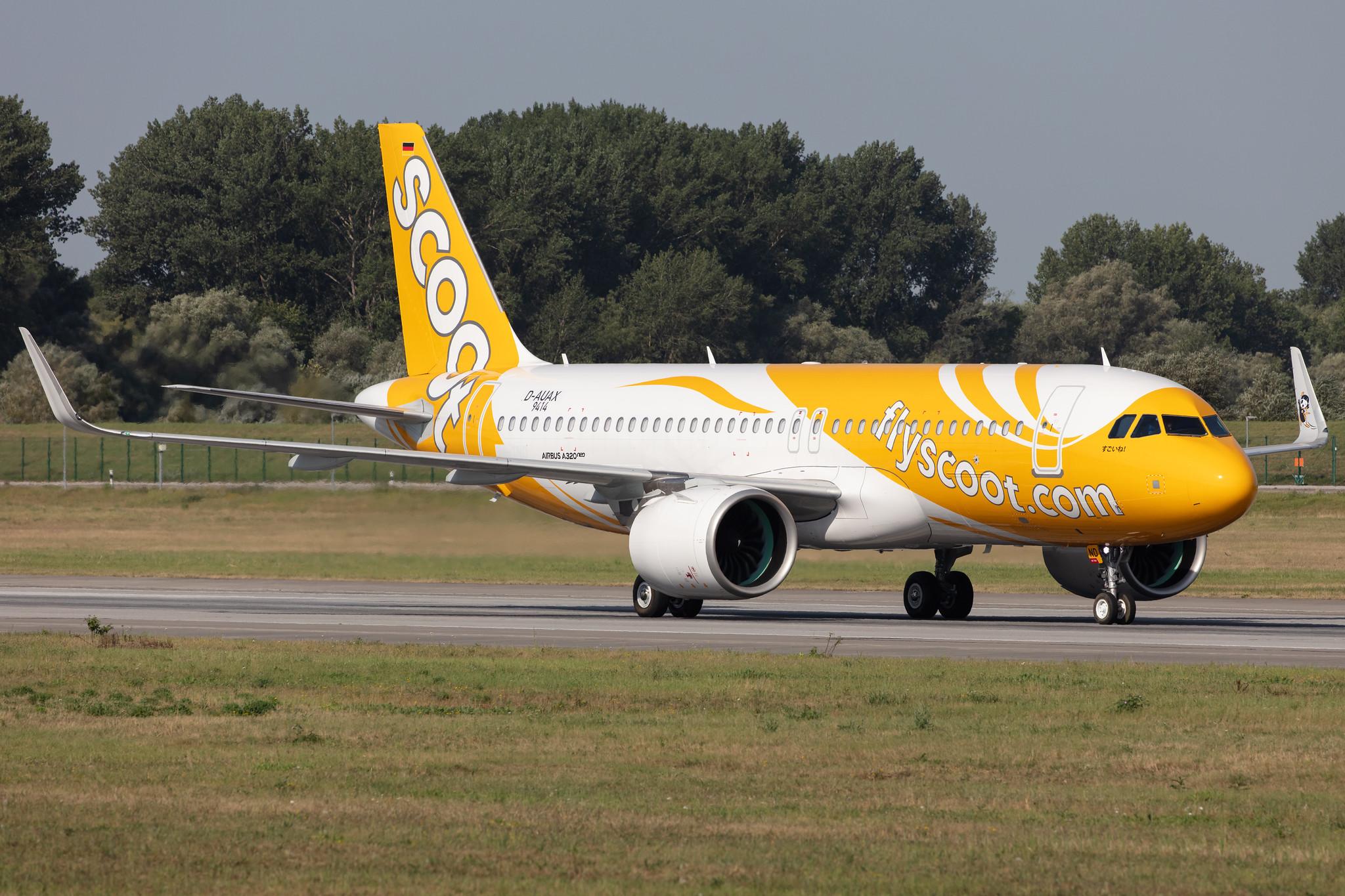 Hamburg Finkenwerder: Scoot (TR / TGW) |  Airbus A320-271N A20N | D-AUAX (9V-TND) | MSN 9414