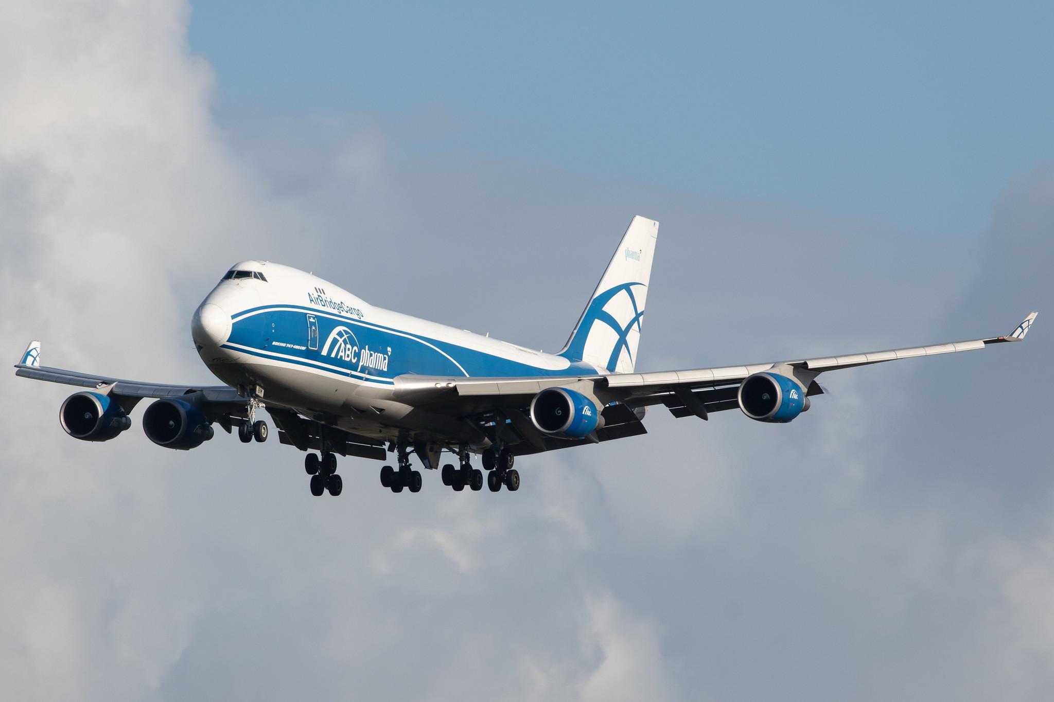 Amsterdam Airport Schiphol: AirBridgeCargo (RU / ABW) | Operator: AirBridgeCargo Airlines |  Boeing 747-4HAF(ER) B744 | VP-BIM | MSN 35237