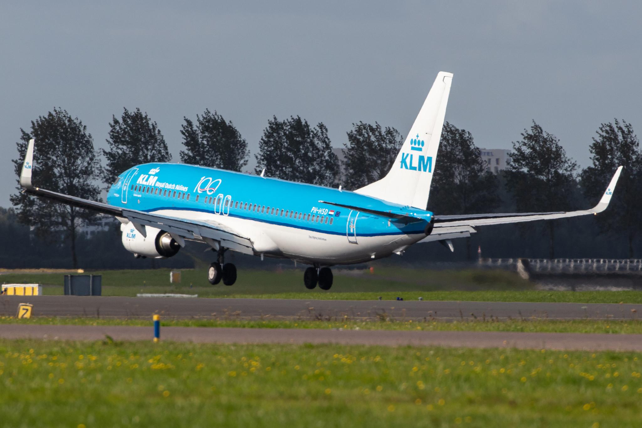 Amsterdam Airport Schiphol: KLM (KL / KLM) |  Boeing 737-8K2 B738 | PH-HSD | MSN 39260