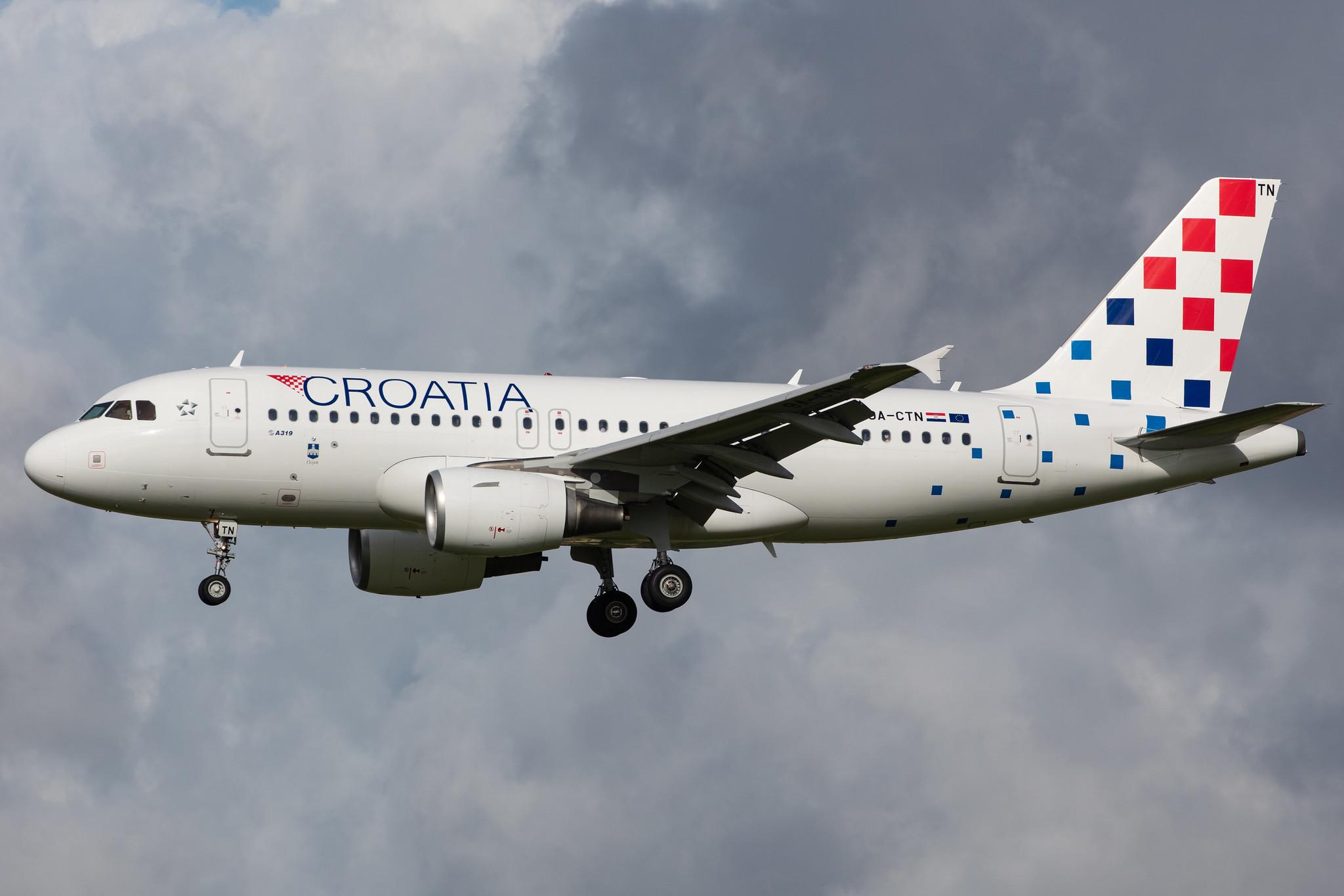 Amsterdam Airport Schiphol: Croatia Airlines (OU / CTN) |  Airbus A319-112 A319 | 9A-CTN | MSN 5085
