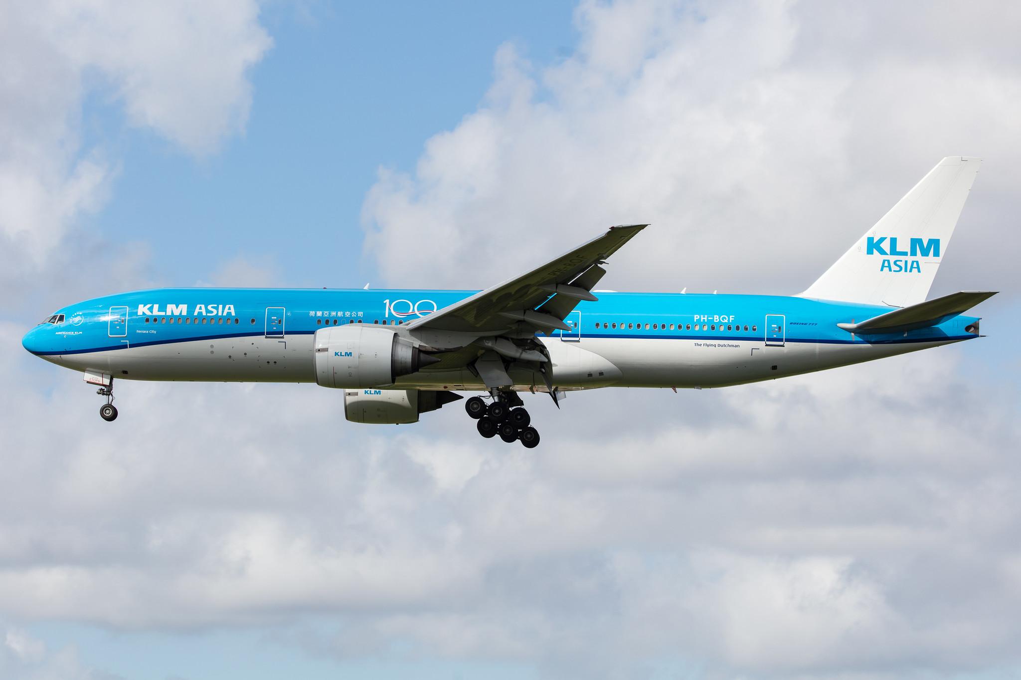Amsterdam Airport Schiphol: KLM (KL / KLM) |  Boeing 777-206(ER) B772 | PH-BQF | MSN 29398