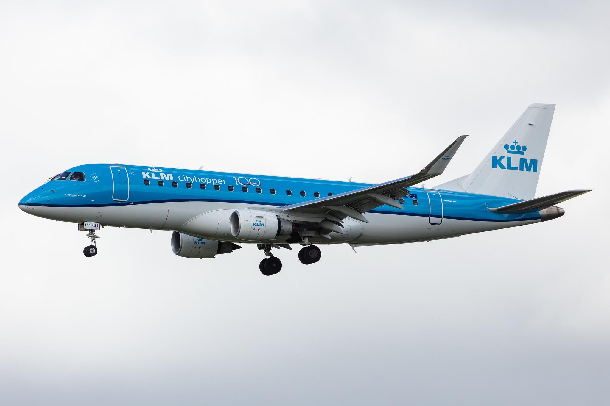 Amsterdam Airport Schiphol: KLM (KL / KLM) | Operator: KLM Cityhopper |  Embraer E175STD E75L | PH-EXK | MSN 17000629