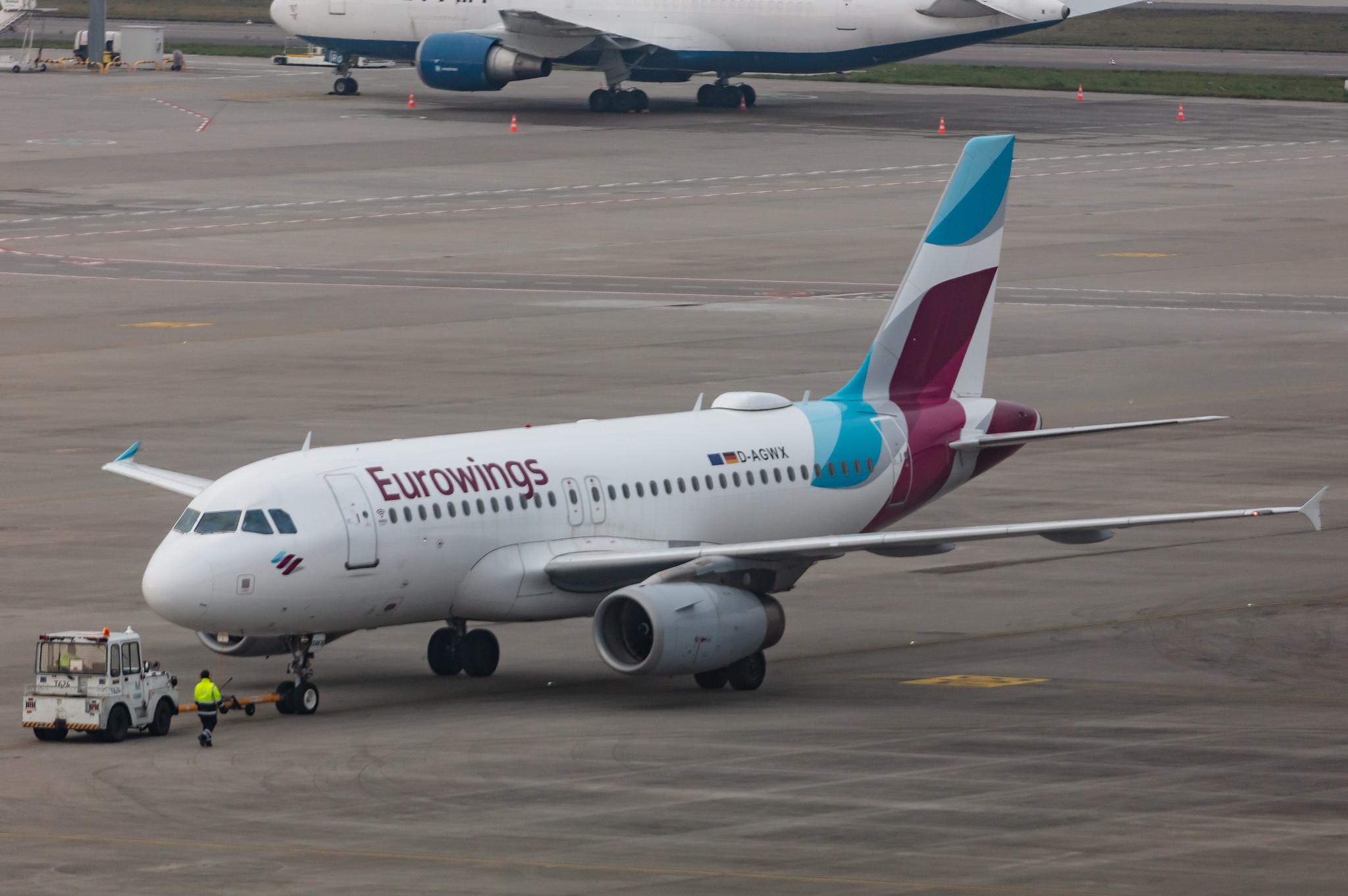 Flughafen Berlin Brandenburg: Eurowings (EW / EWG) |  Airbus A319-132 A319 | D-AGWX | MSN 5569