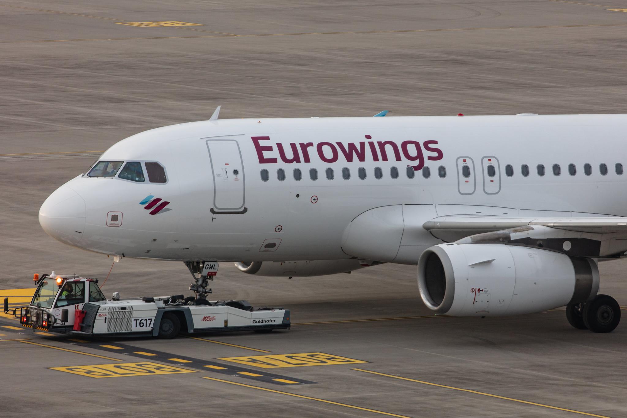 Flughafen Berlin Brandenburg: Eurowings (EW / EWG) |  Airbus A319-132 A319 | D-AGWL | MSN 3534