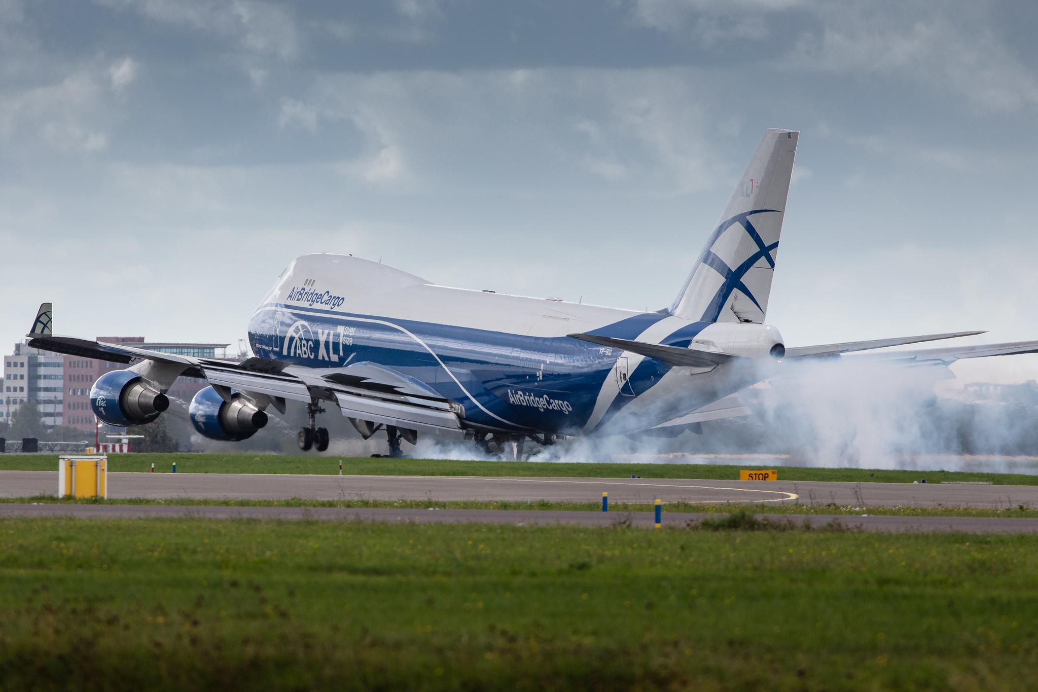 Amsterdam Airport Schiphol: AirBridgeCargo (RU / ABW) | Operator: AirBridgeCargo Airlines |  Boeing 747-46NF(ER) B744 | VP-BIG | MSN 35420