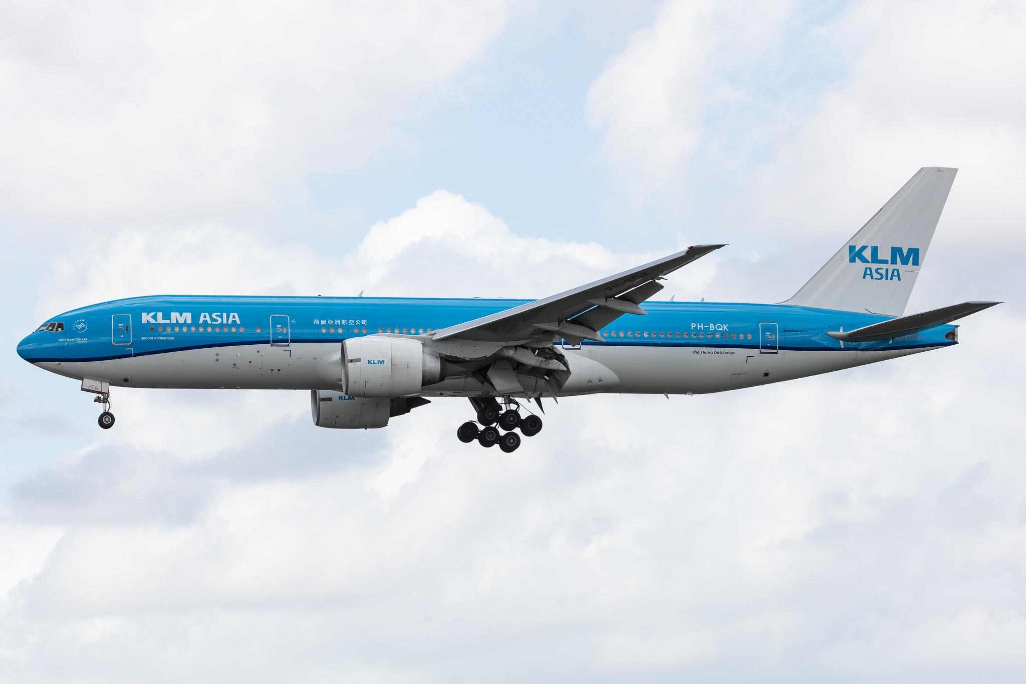 Amsterdam Airport Schiphol: KLM (KL / KLM) |  Boeing 777-206(ER) B772 | PH-BQK | MSN 29399