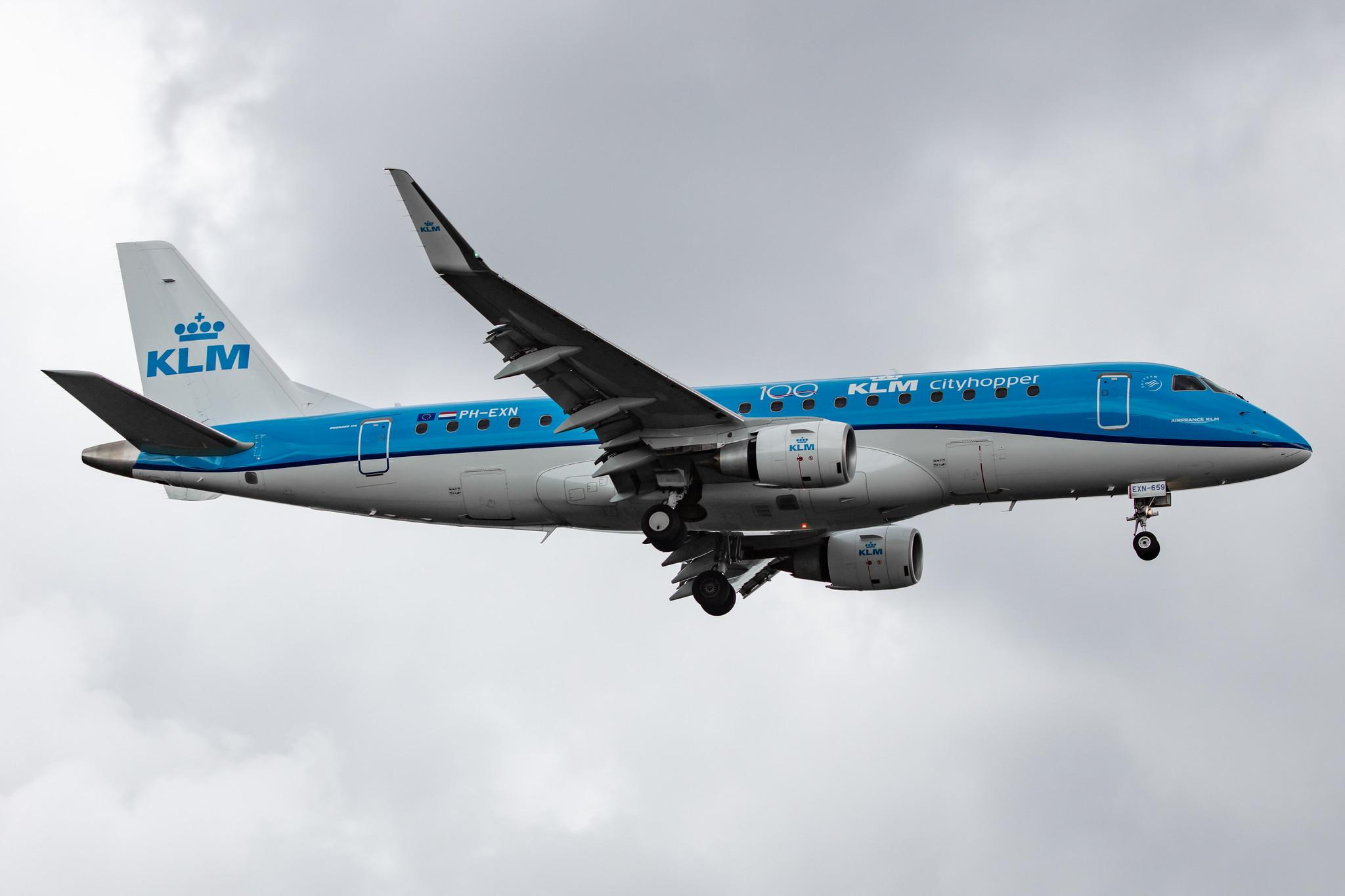 Amsterdam Airport Schiphol: KLM (KL / KLM) | Operator: KLM Cityhopper |  Embraer E175STD E75L | PH-EXN | MSN 17000659