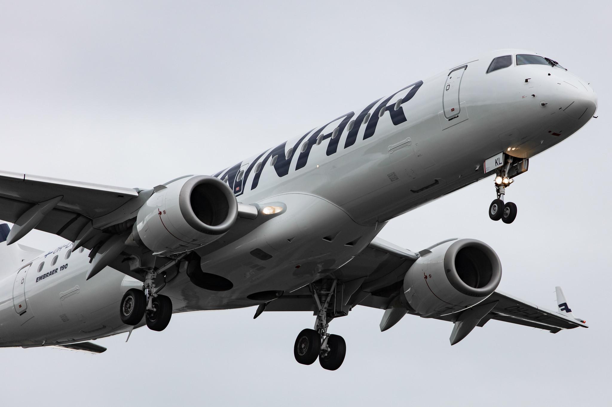 Amsterdam Airport Schiphol: Finnair (AY / FIN) | Operator: NORRA |  Embraer E190LR E190 | OH-LKL | MSN 19000153