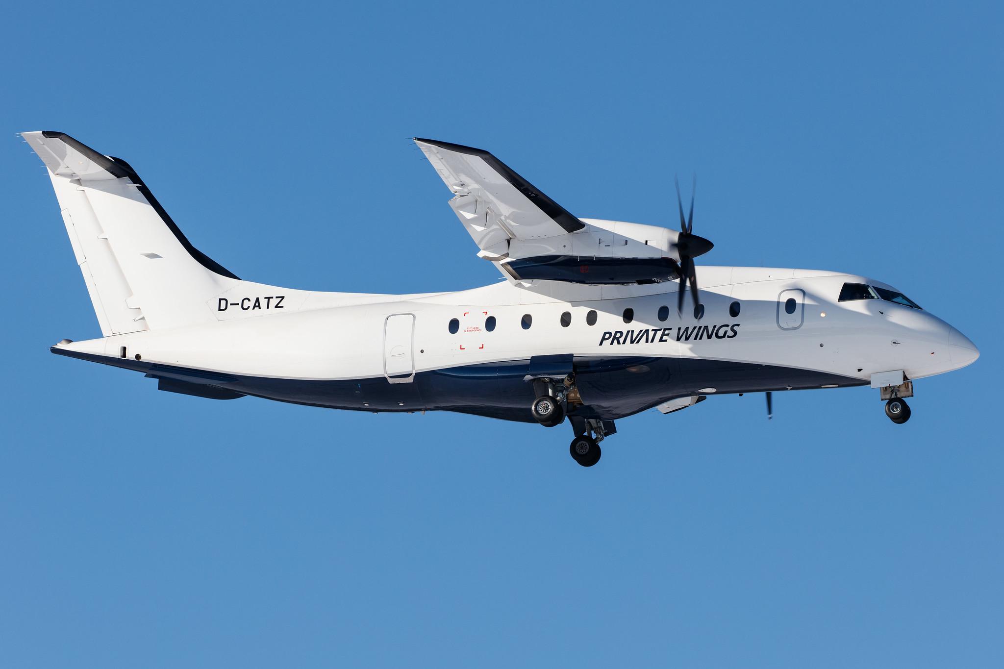 Hamburg Airport: Private Wings (8W / PWF) |  Dornier 328-110 D328 | D-CATZ | MSN 3090