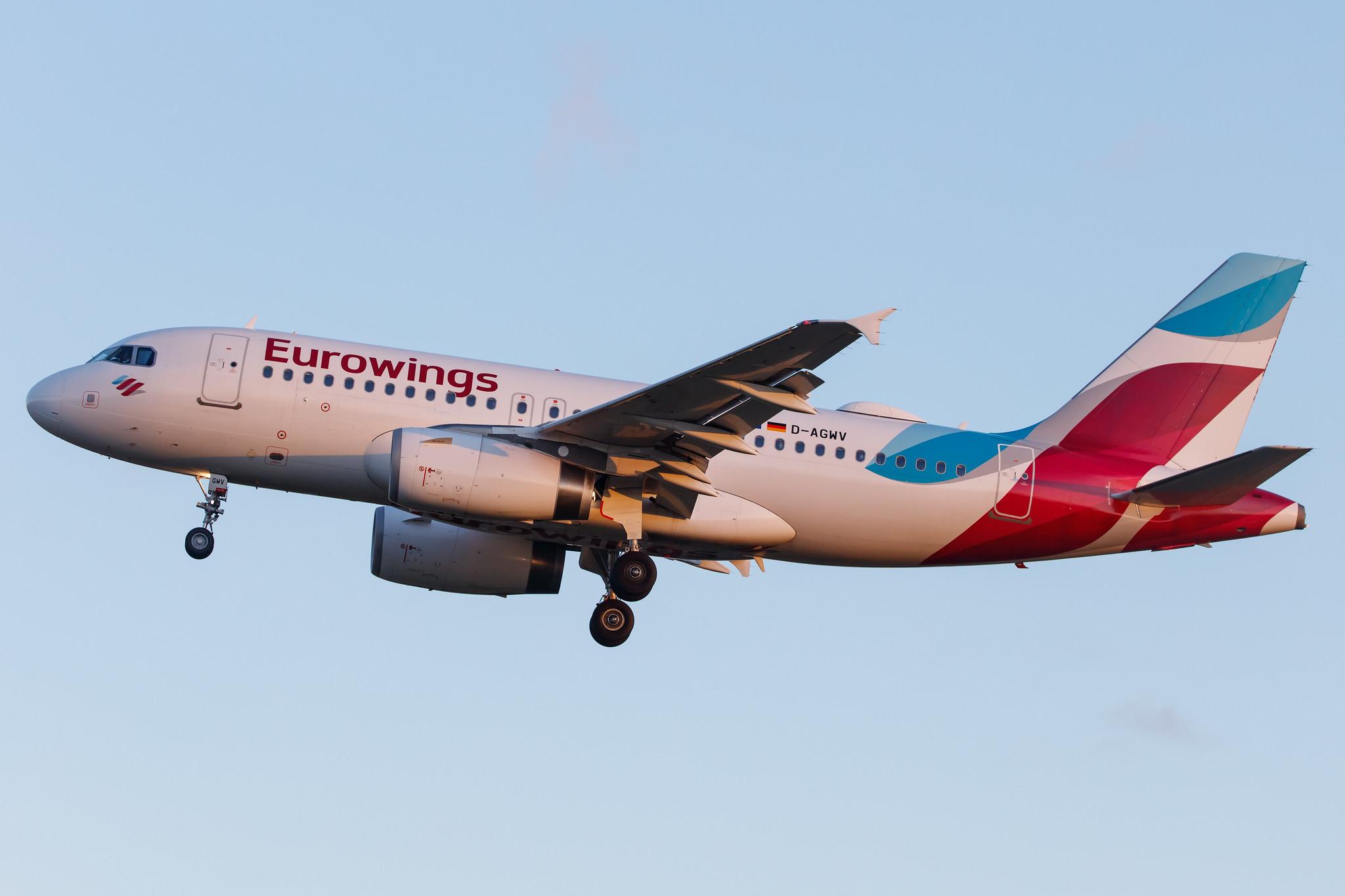 Hamburg Airport: Eurowings (EW / EWG) |  Airbus A319-132 A319 | D-AGWV | MSN 5467