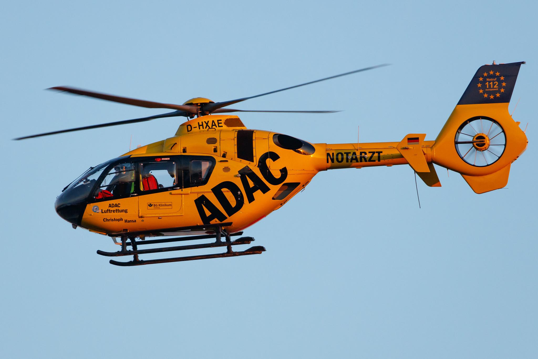 Hamburg Airport: ADAC Luftrettung |  Airbus Helicopters H135 EC35 | D-HXAE | MSN 0871