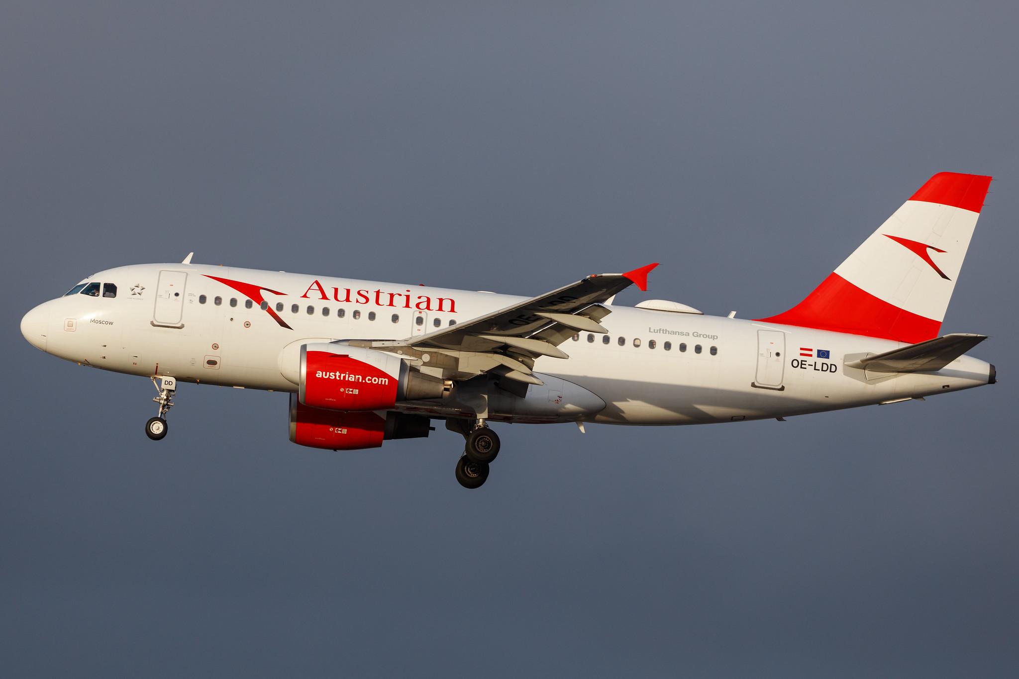 Hamburg Airport: Austrian Airlines (OS / AUA) |  Airbus A319-112 A319 | OE-LDD | MSN 2416